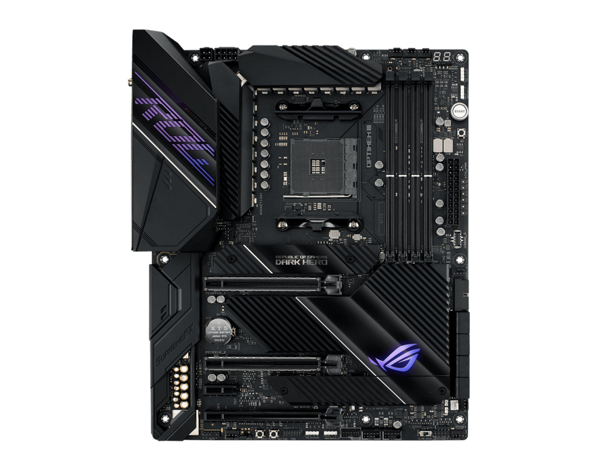ASUS ROG CROSSHAIR VIII DARK HERO AMD X570 AM4 DDR4 ATX Desktop Motherboard