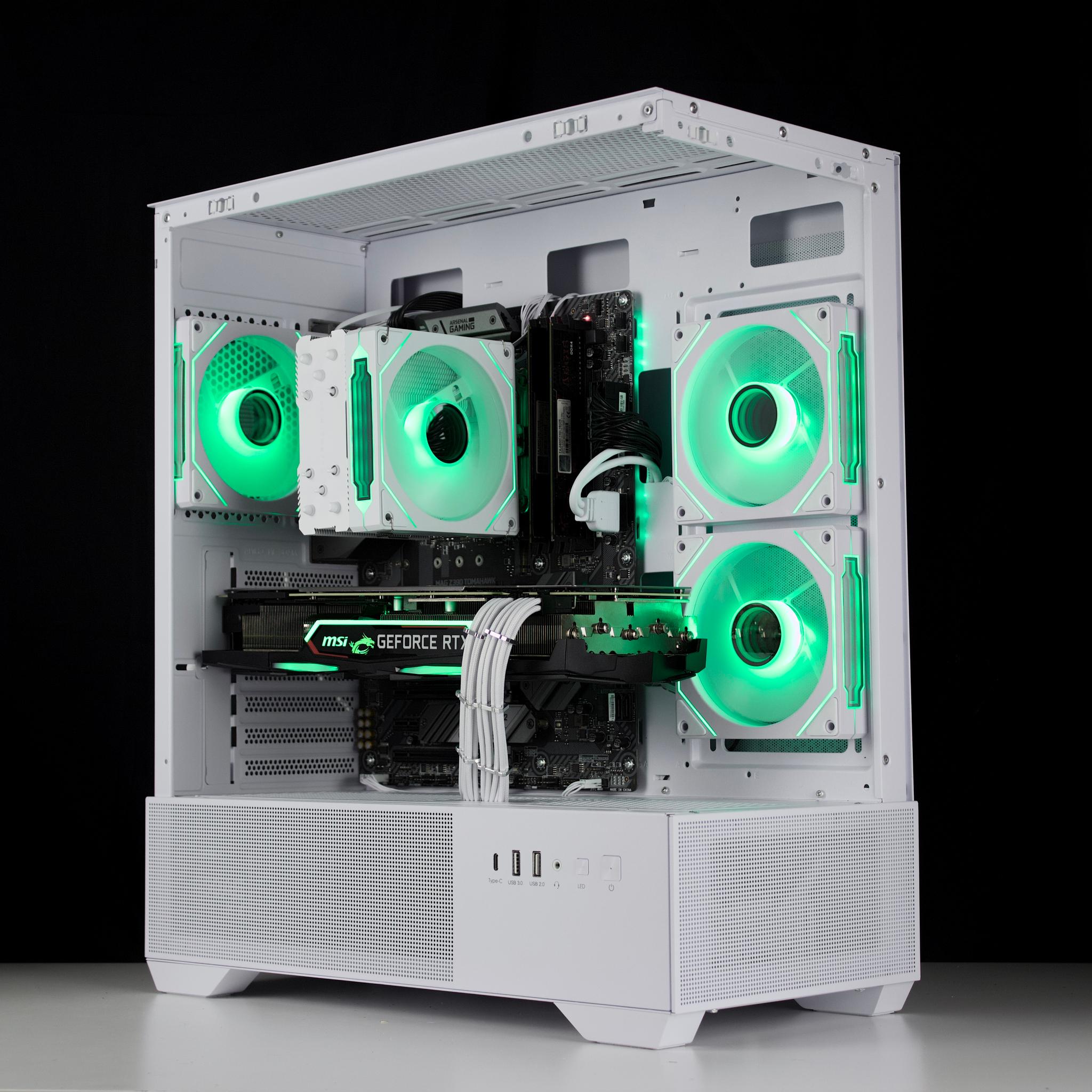 🧊❄️🧊 White Gaming PC – RTX 2080 8G, i7 9700K, 16GB RAM, 960GB SSD - WiFi, BlueTooth 🧊❄️🧊