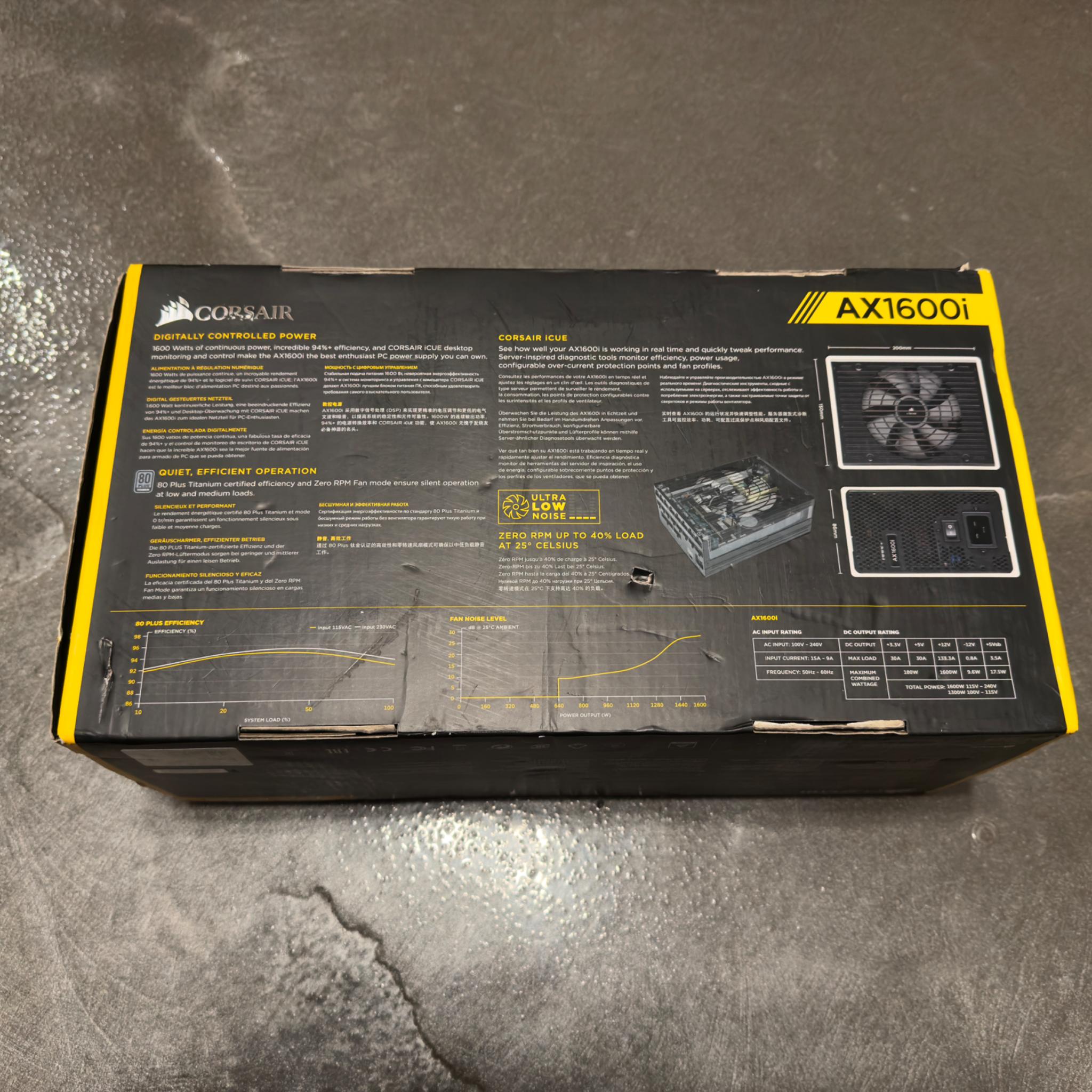 Corsair AX1600i Digital ATX Power Supply — 1600 Watt Fully-Modular 80+ Titanium PSU