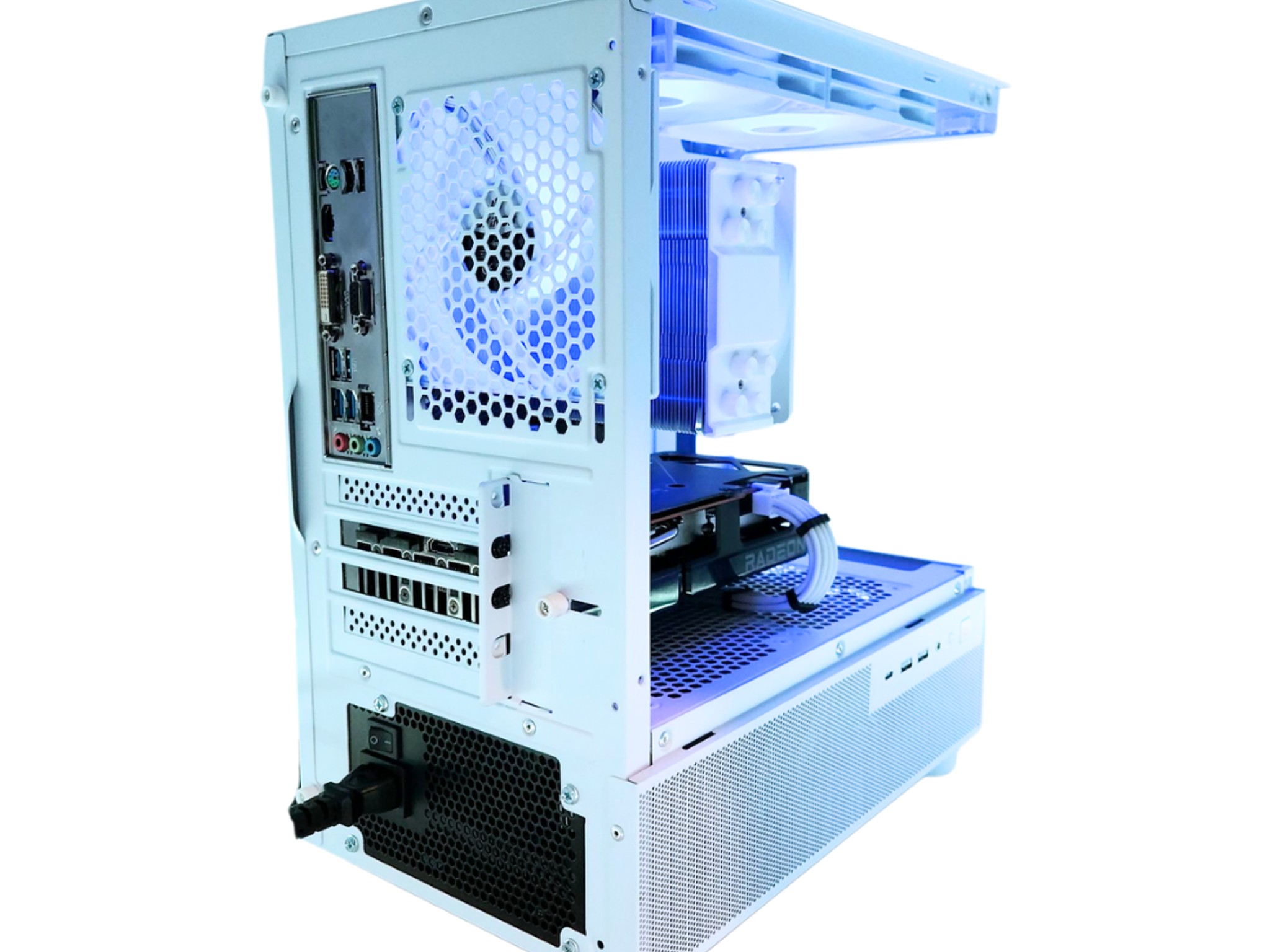 🌑Dagger🔪: RX 7600 | Ryzen 5500 | 16GB DDR4 RAM | 512GB SSD | 4 RGB Fans | White RGB Gaming PC