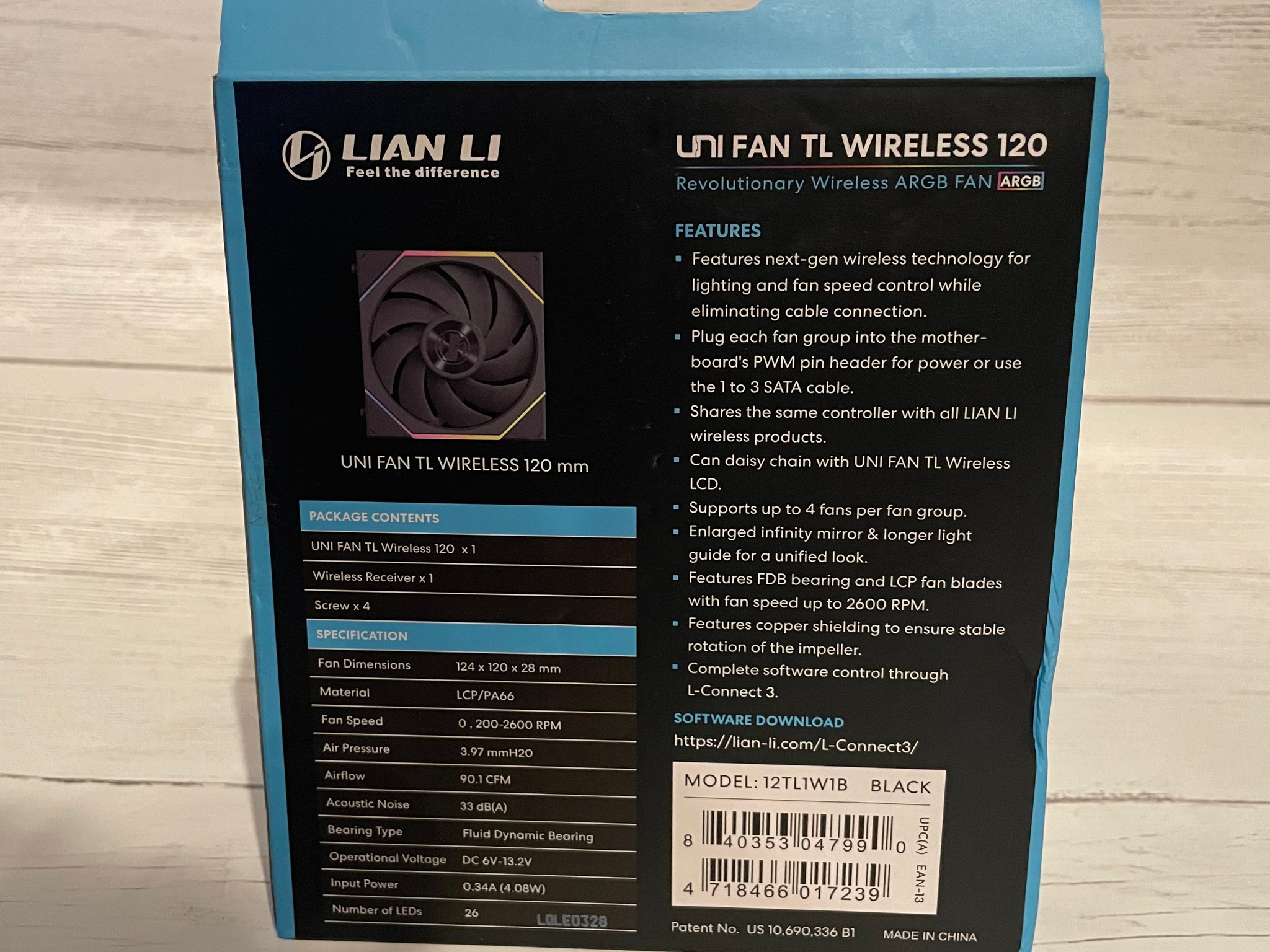 LIAN LI UNI FAN WIRELESS 120 ARGB