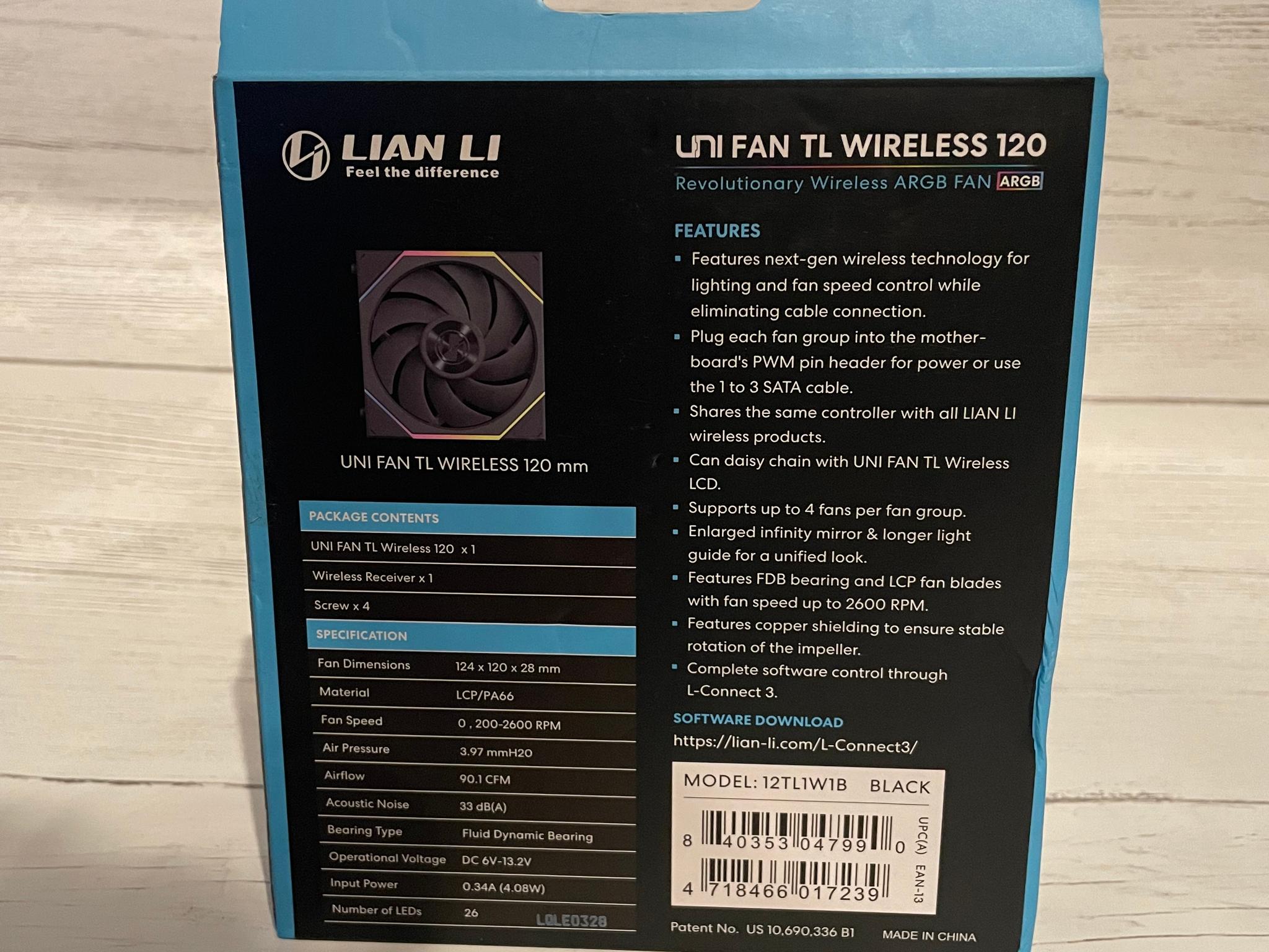 LIAN LI UNI FAN WIRELESS 120 ARGB