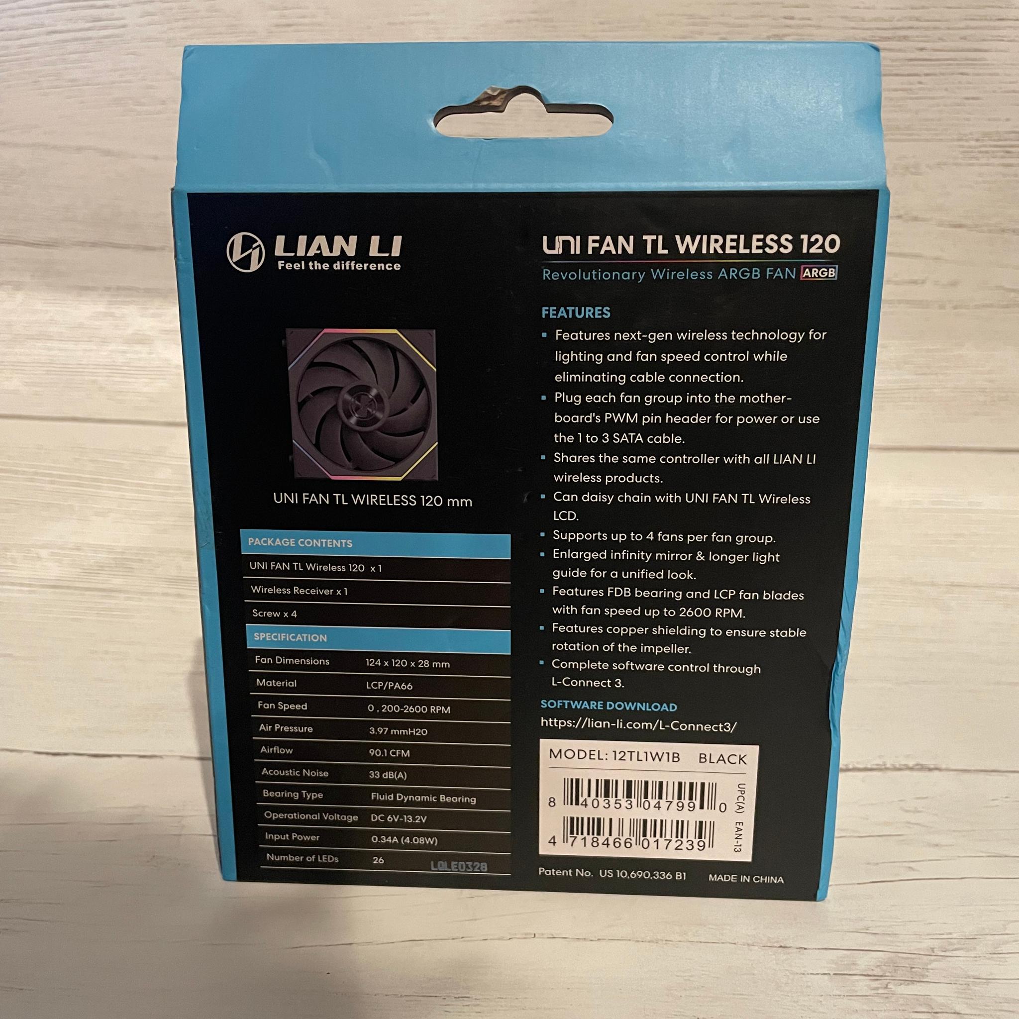 LIAN LI UNI FAN WIRELESS 120 ARGB
