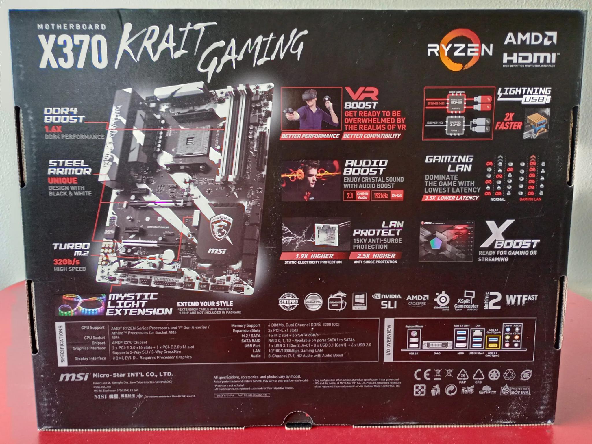 MSI Krait Gaming X370 Motherboard