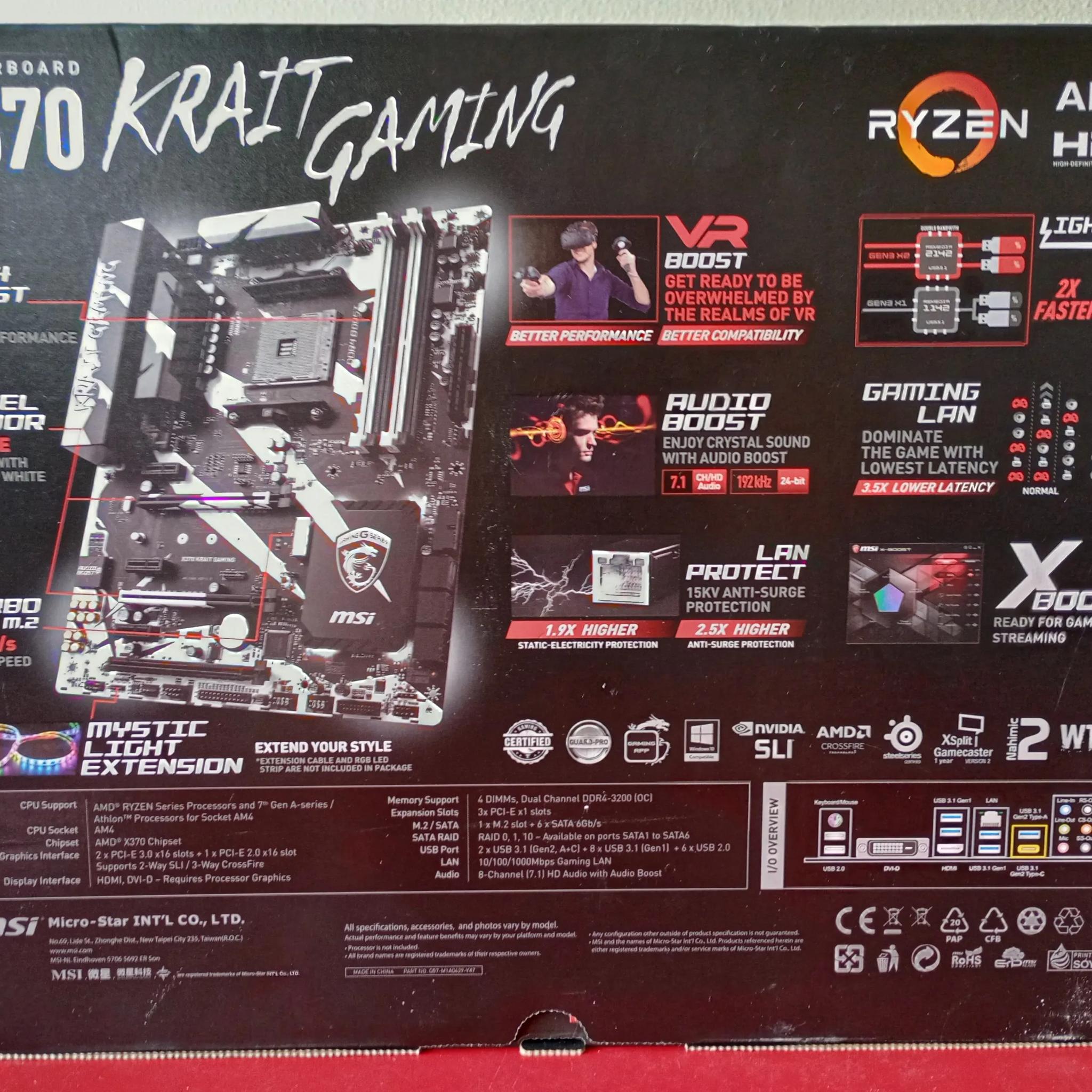 MSI Krait Gaming X370 Motherboard