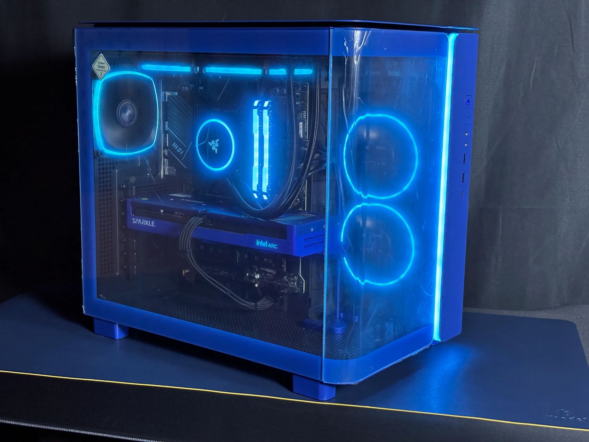All BLUE INTEL PC💎I7 12700K|ARC B580 12gb|32gb DDR4 |1 TB M.2 SSD💎