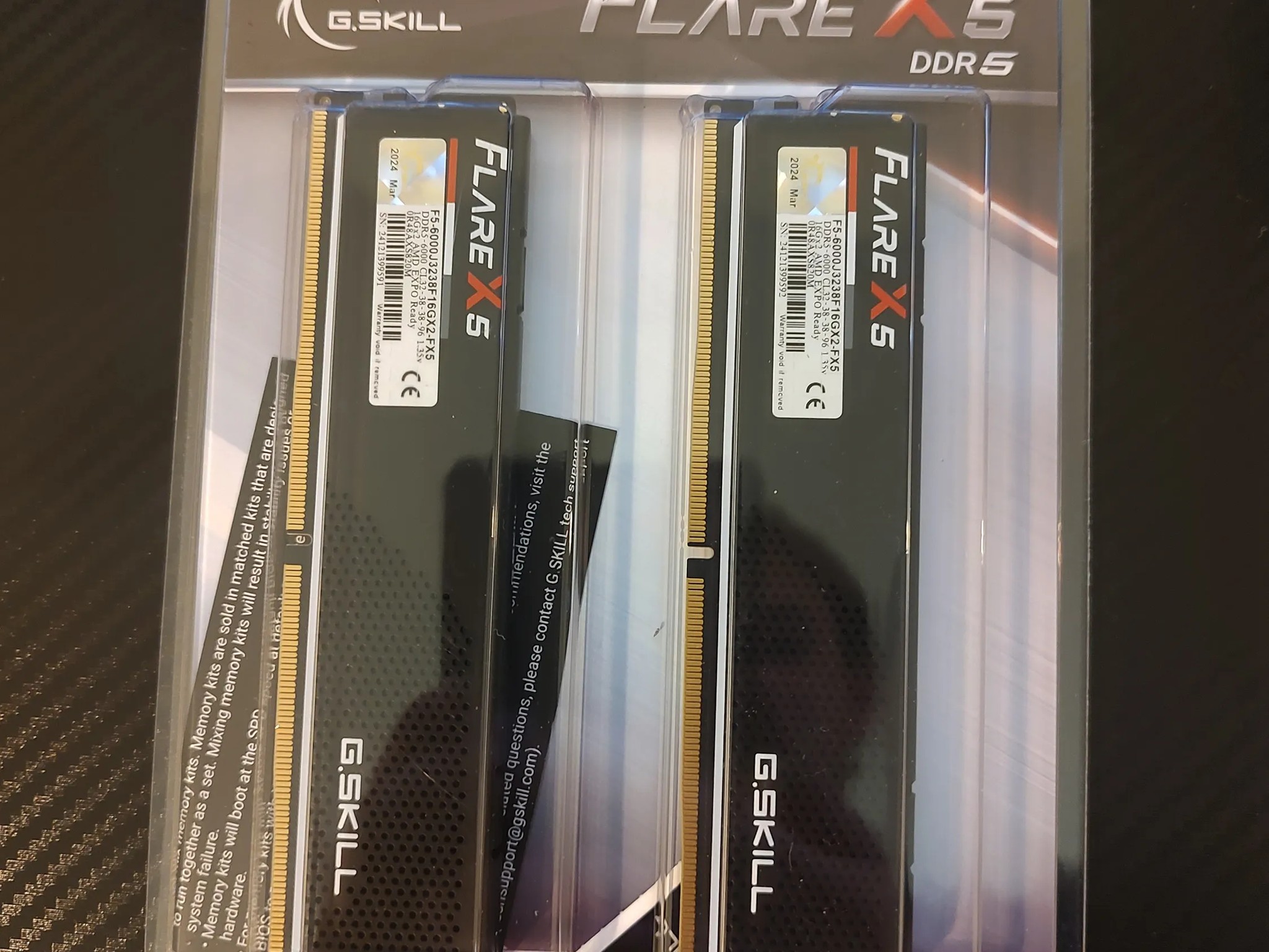 G.Skill flare x5 drr5-6000 CL32 16x2 - BRAND NEW