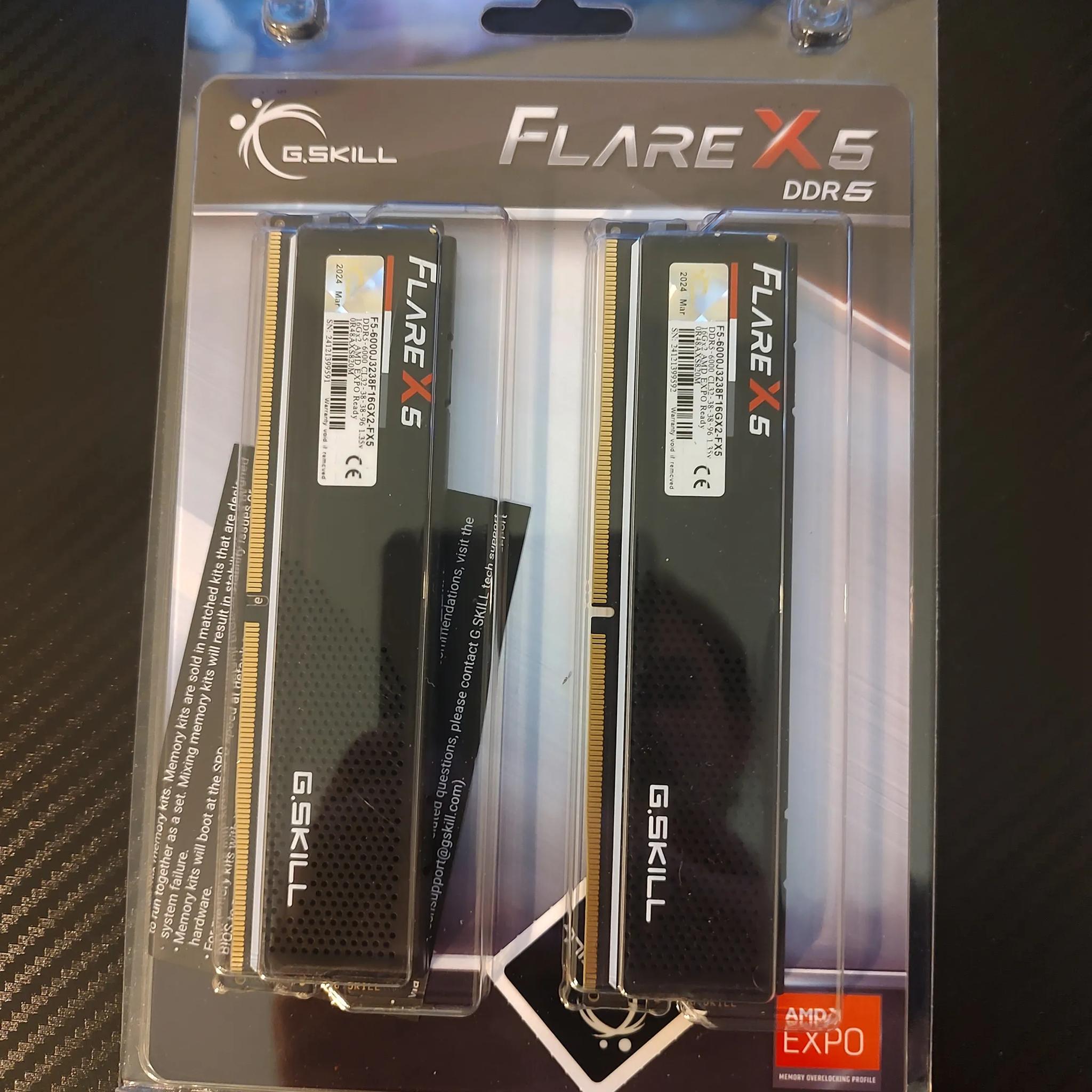 G.Skill flare x5 drr5-6000 CL32 16x2 - BRAND NEW