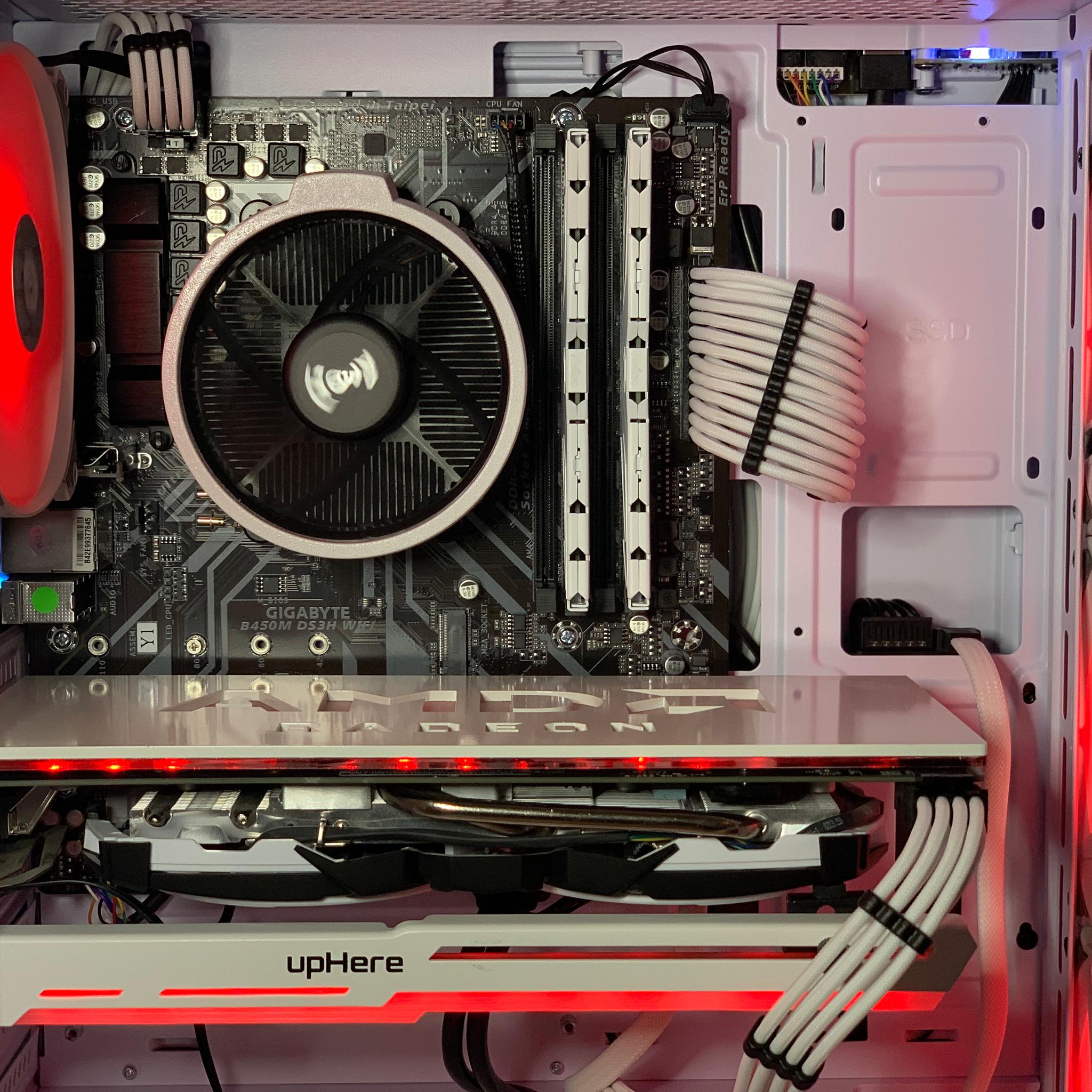 Entry Level White Gaming PC (Ryzen 5 2600 + RX 580) w/ WIFI