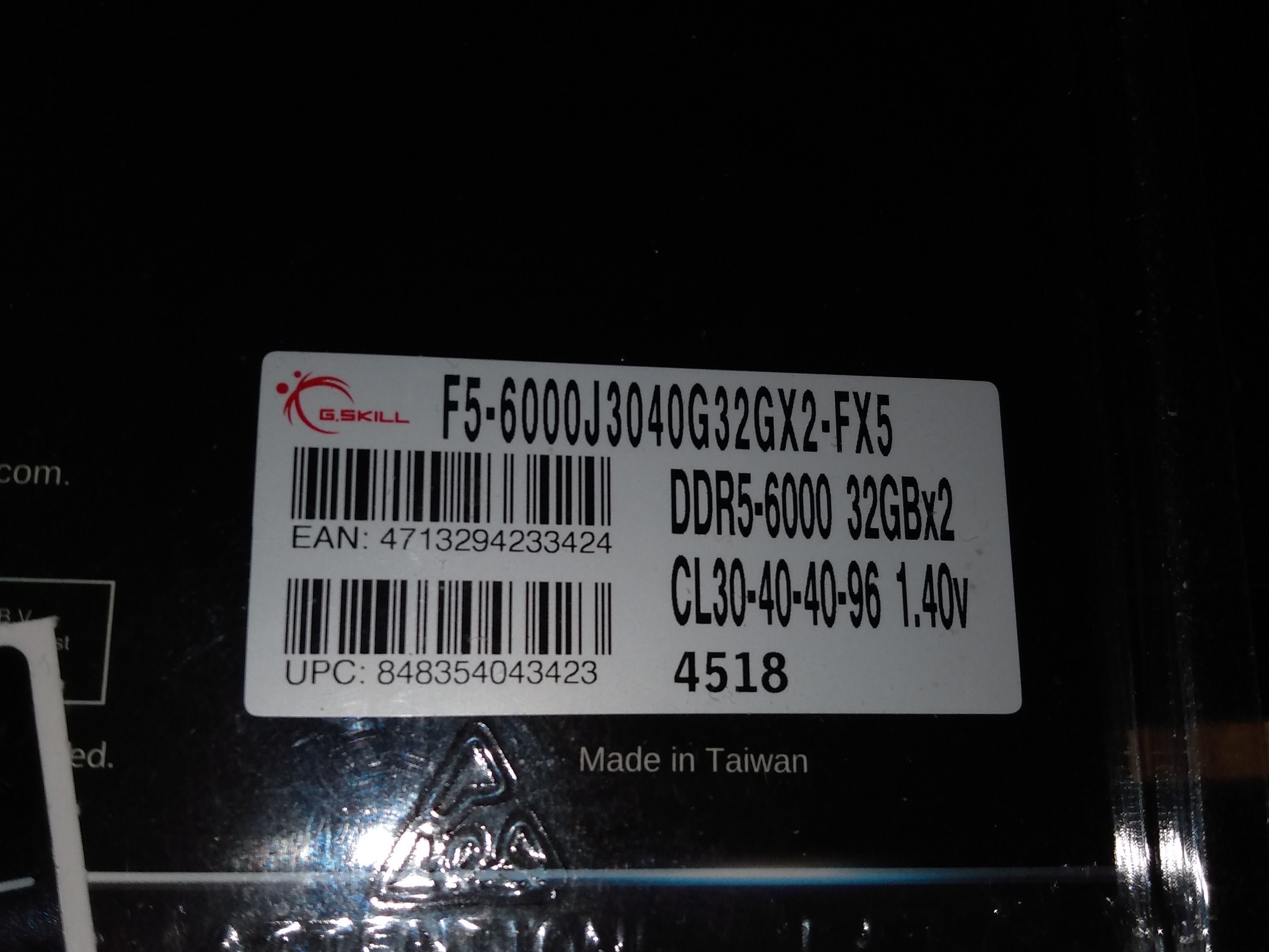 G.SKILL Flare X5 Series DDR5 RAM (AMD Expo) 64GB (2x32GB) 6000MT/s CL30-40-40-96 1.40V