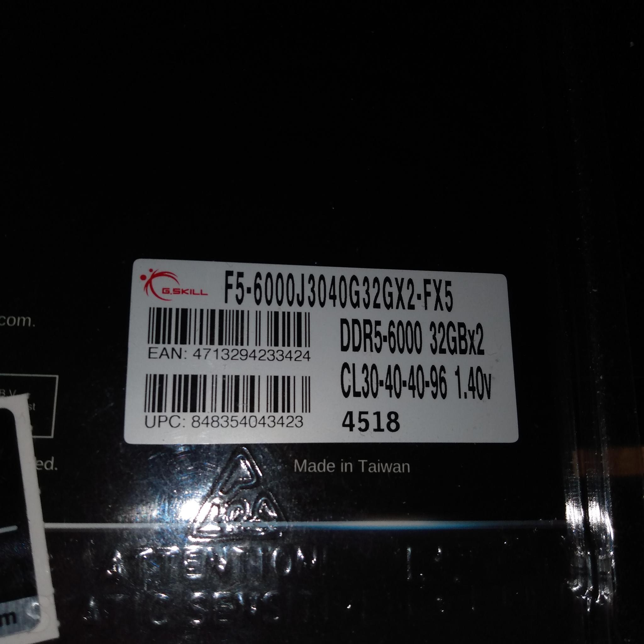 G.SKILL Flare X5 Series DDR5 RAM (AMD Expo) 64GB (2x32GB) 6000MT/s CL30-40-40-96 1.40V
