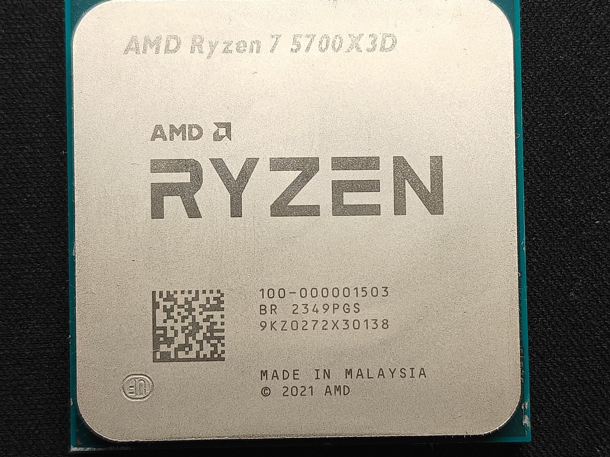 AMD Ryzen 7 5700X3D Desktop CPU Processor, 8-Core, 16-Thread, AM4 Socket