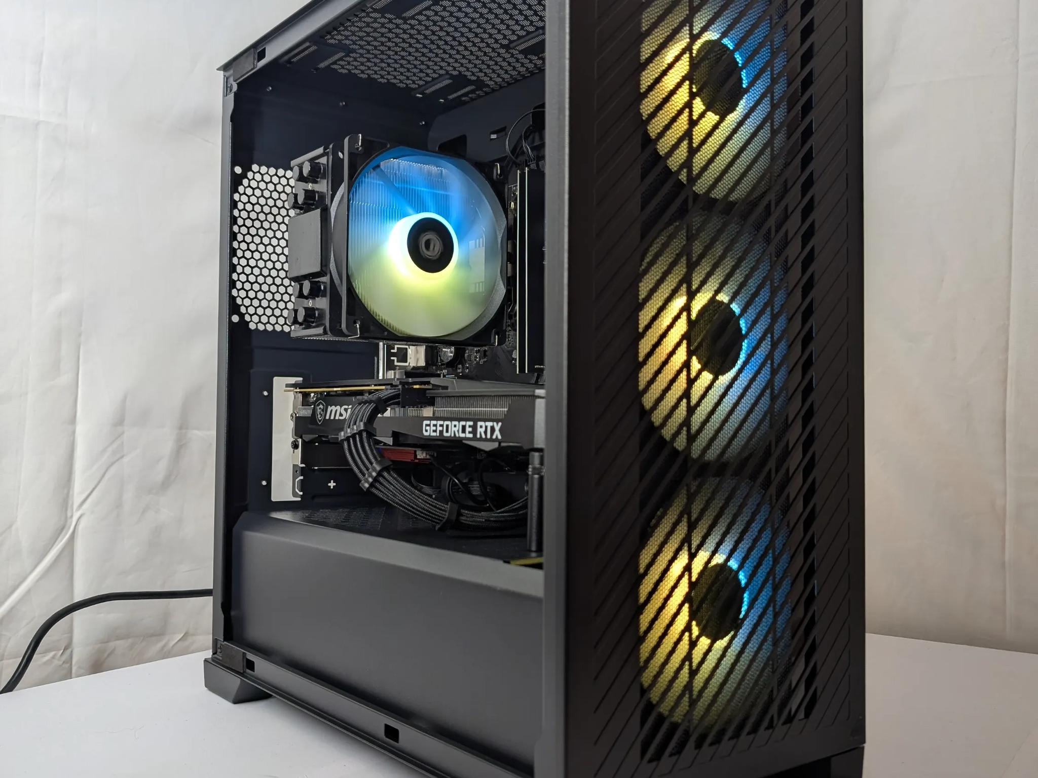 🖤 All-Black Gaming Beast – Ryzen 5 3600 + RTX 3060Ti | Wi-Fi & Bluetooth Ready 🖤