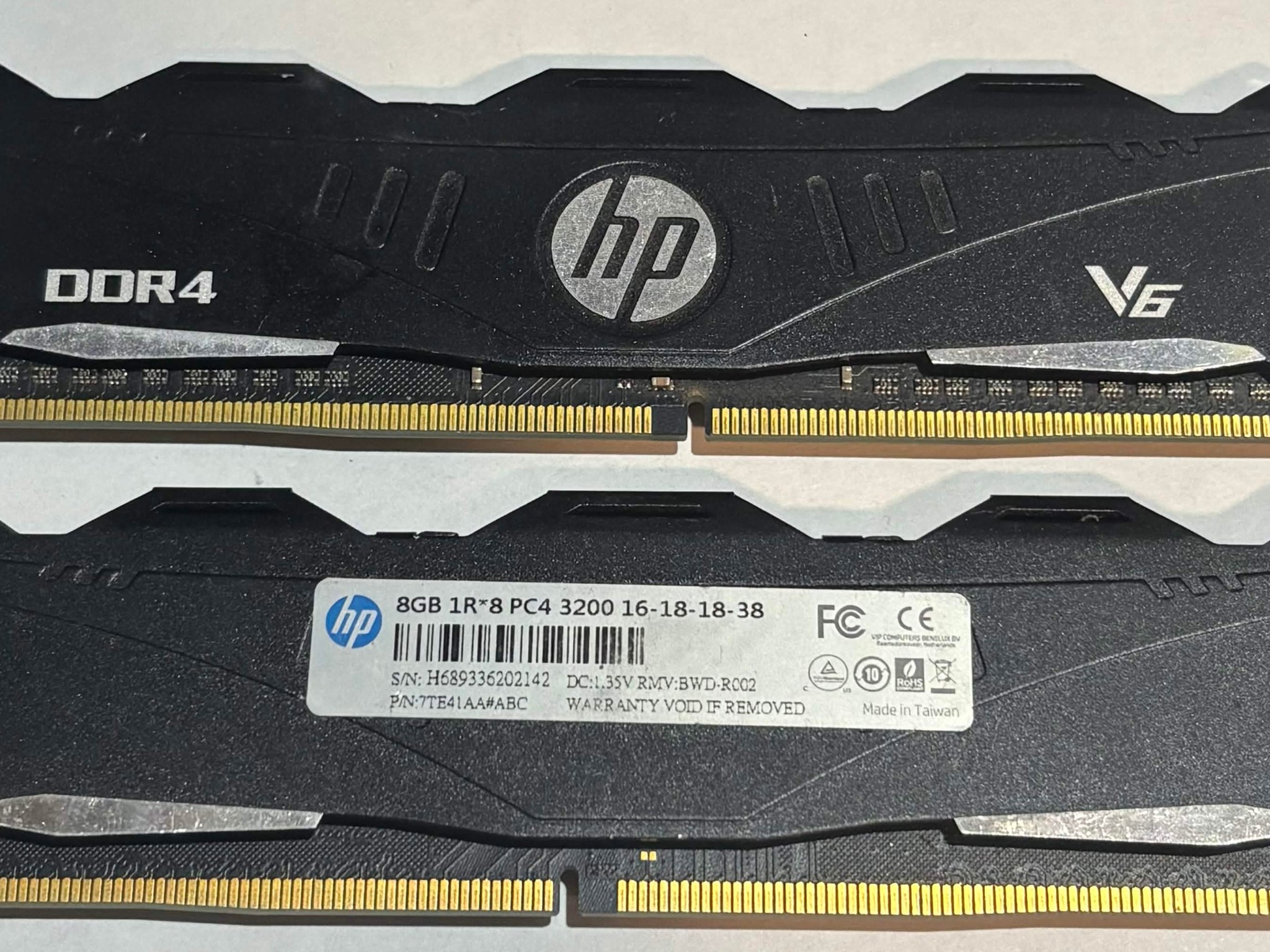HP V6 16GB (2x8GB) DDR4 Gaming Memory Kit | Tested Working