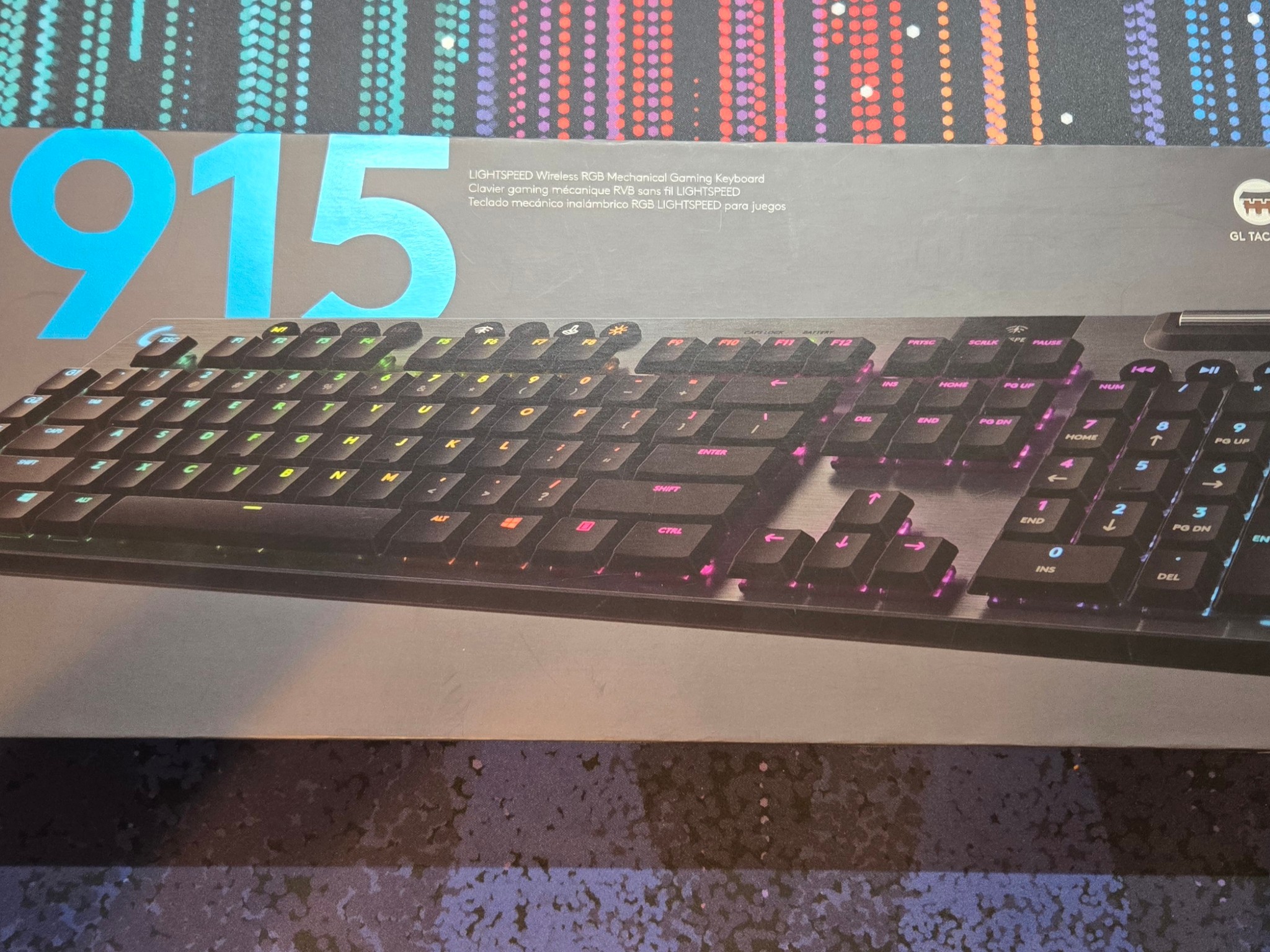 Logitech G915 Lightspeed RGB Keyboard (Black) (Tactile)