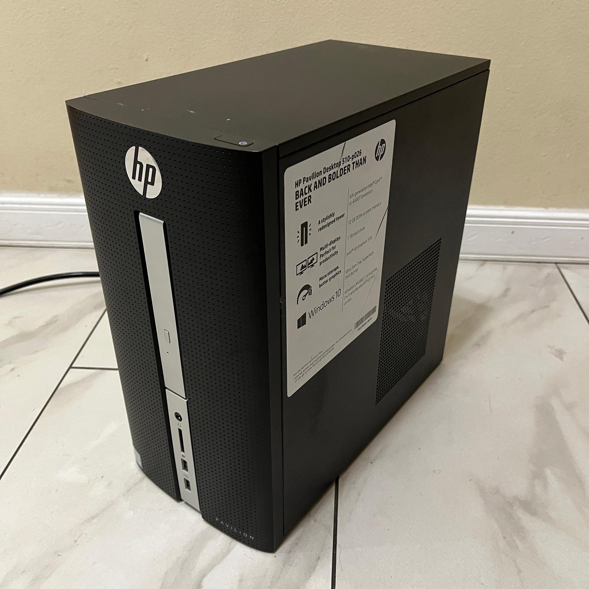 🔥🖥️ Super Budget HP Gaming PC –  Intel i5-6400T, NVIDIA M2000 4GB, 628 GB Storage & 12 GB RAM