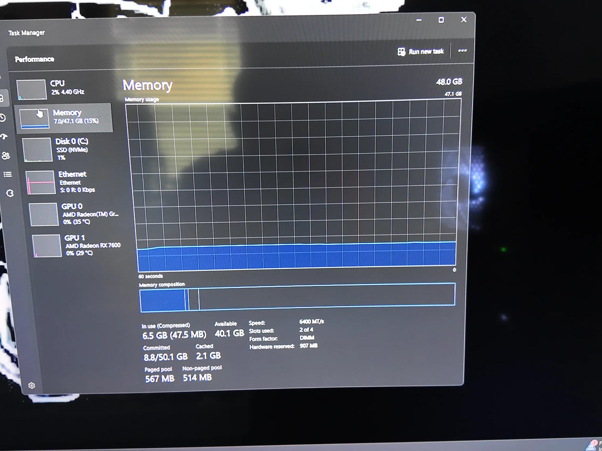 Micro ATX Gaming PC Ryzen 7 7800X3D XFX Radeon 7600 G.Skill 48gb 6400MT 1TB SSD