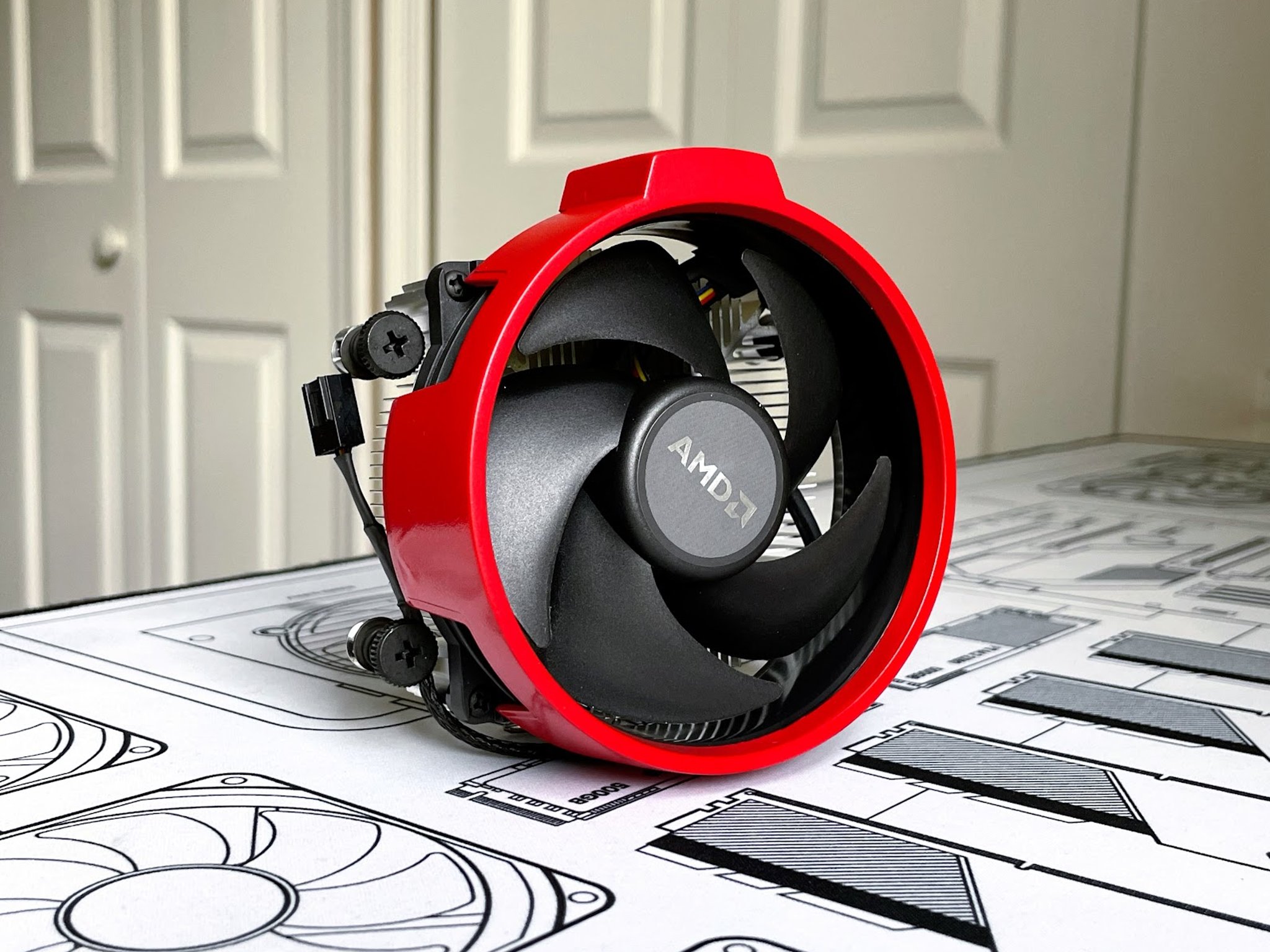 RED - AMD Wraith Stealth Socket AM4/AM5 4-Pin Custom Painted Stock Cooler (Multiple Qty Available!)