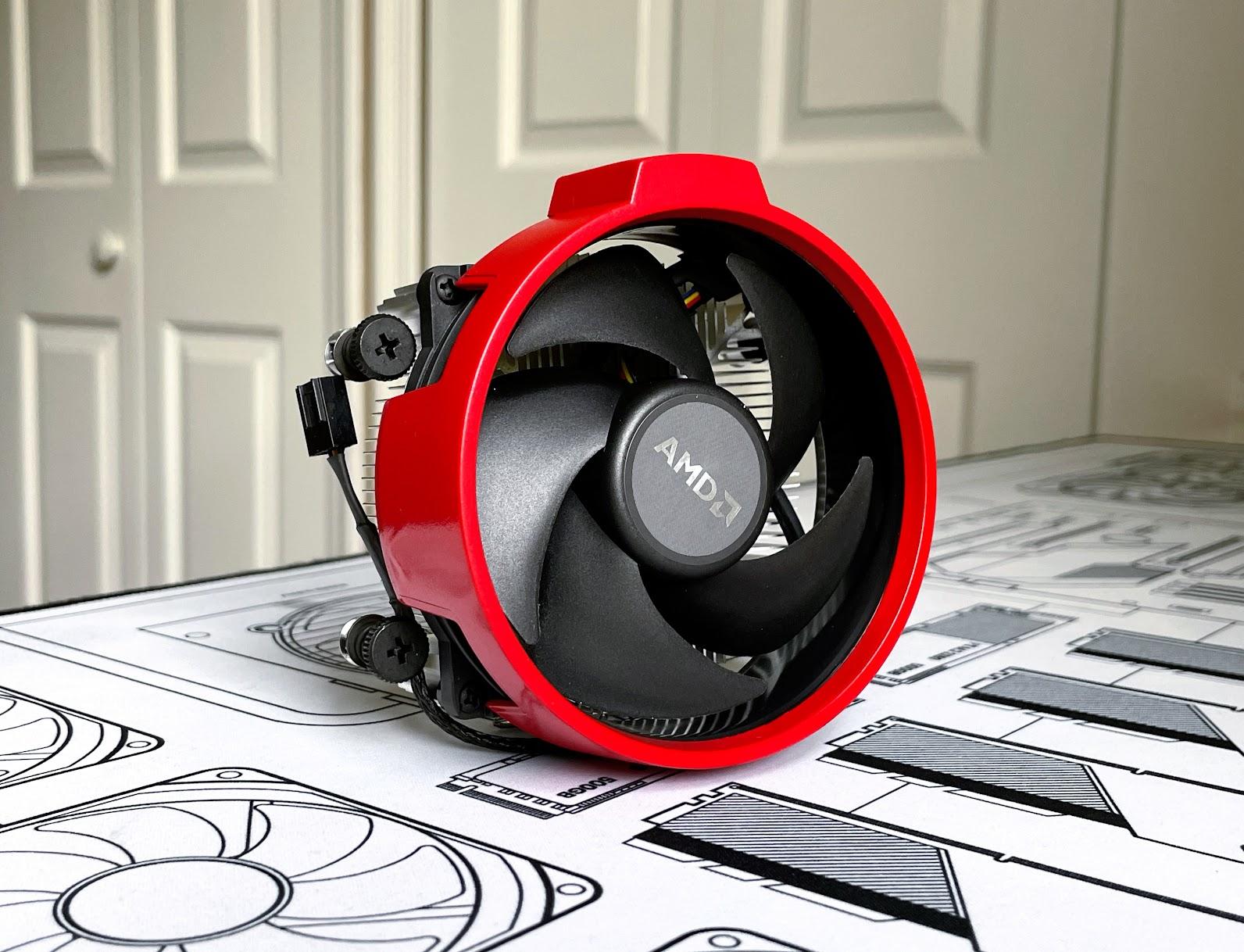RED - AMD Wraith Stealth Socket AM4/AM5 4-Pin Custom Painted Stock Cooler (Multiple Qty Available!)