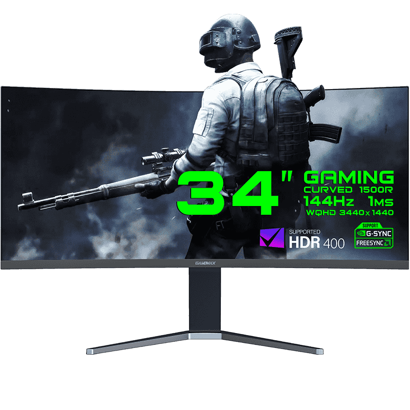 GameMax GMX34CKXQ, UltraWide QHD Panel Computer Monitor, 3440 x 1440p Resolution