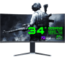 GameMax GMX34CKXQ, UltraWide QHD Panel Computer Monitor, 3440 x 1440p Resolution