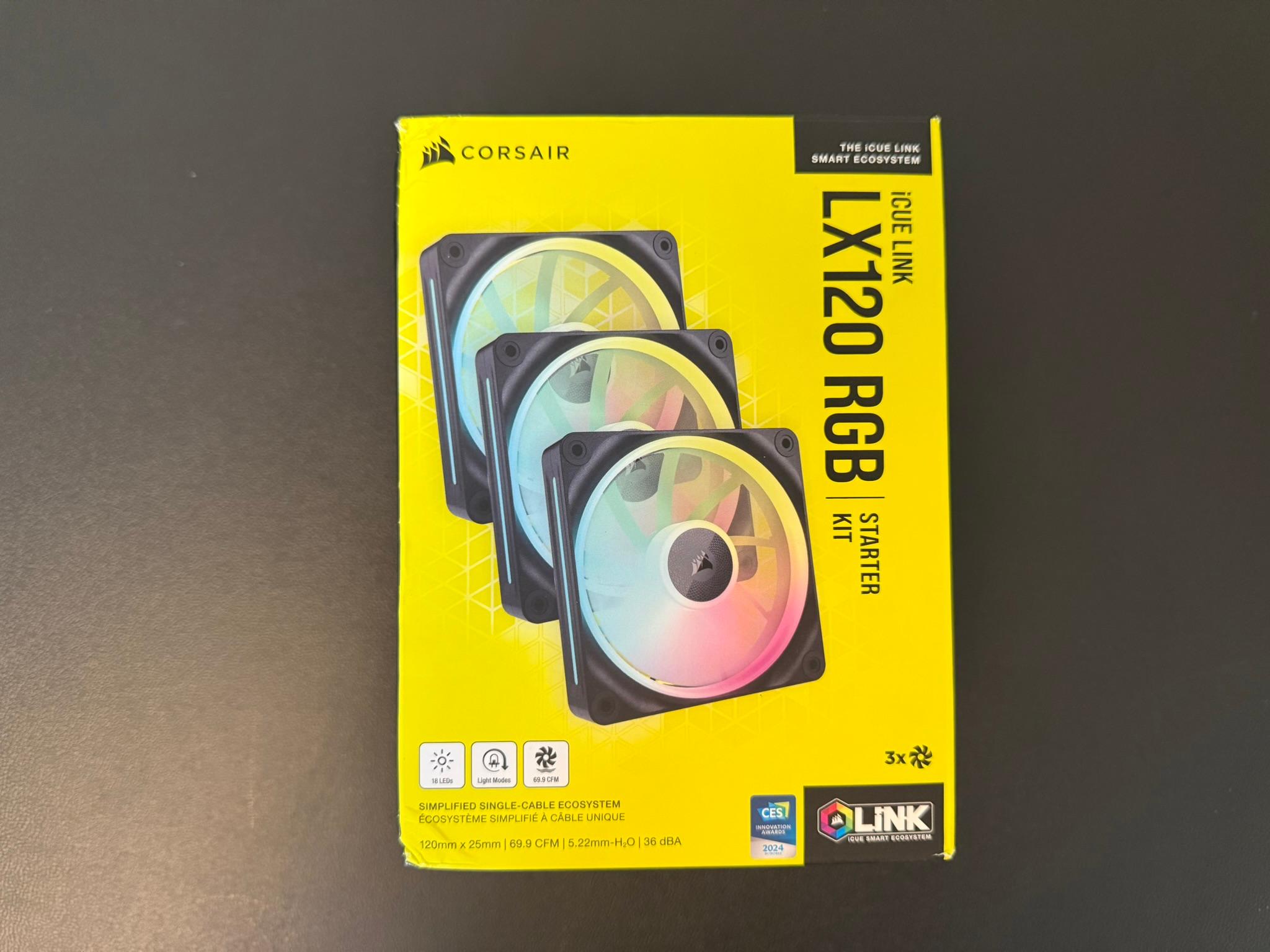 Corsair iCUE LINK LX120 RGB 120mm Fans (3-Pack) | Excellent Condition | Box Included