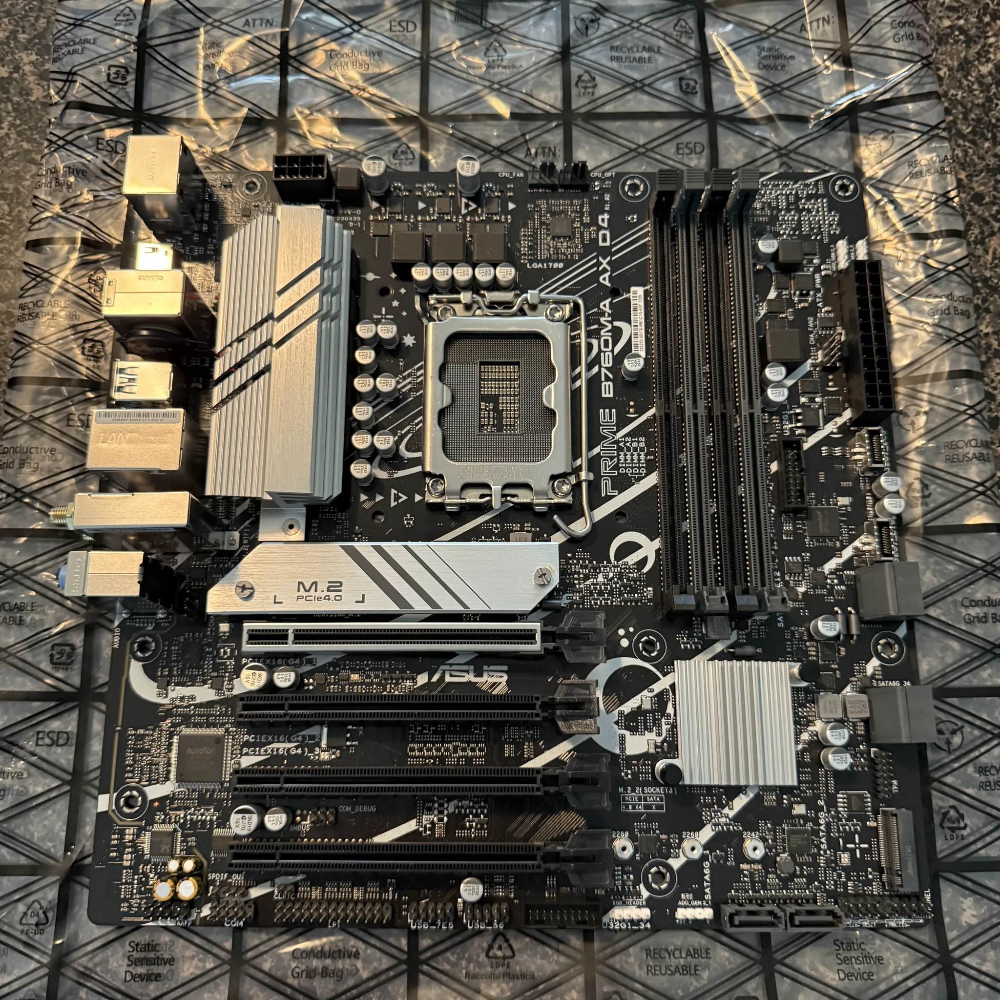 ASUS Prime B760M-A AX D4 LGA1700 Socket Micro ATX Motherboard (NO BOX)