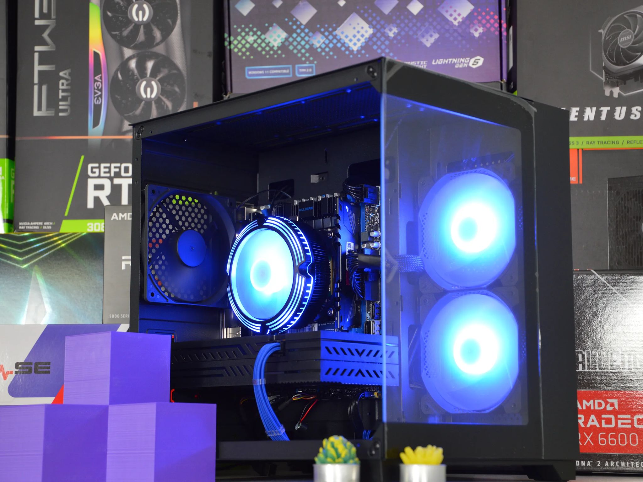 🔵⚫️| RX 580 8GB | INTEL XEON E5 2670 V3 | 16GB DDR4 RAM | 1TB NVME SSD | Midnight Ocean |