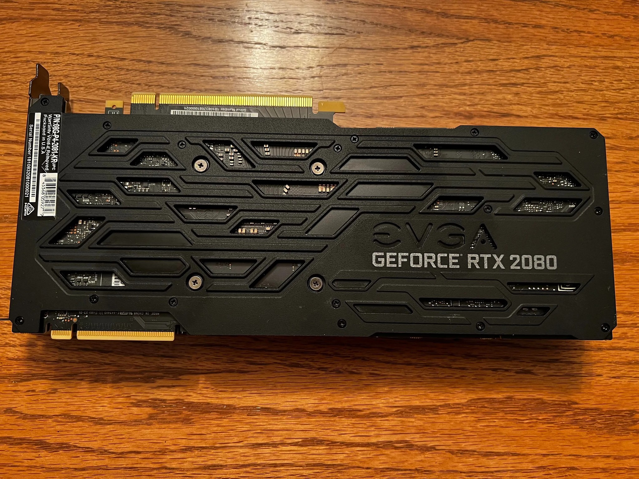 EVGA GeForce RTX 2080 GB Black  w/ Original Box - Works GREAT but LED Strip no-longer turns on! 