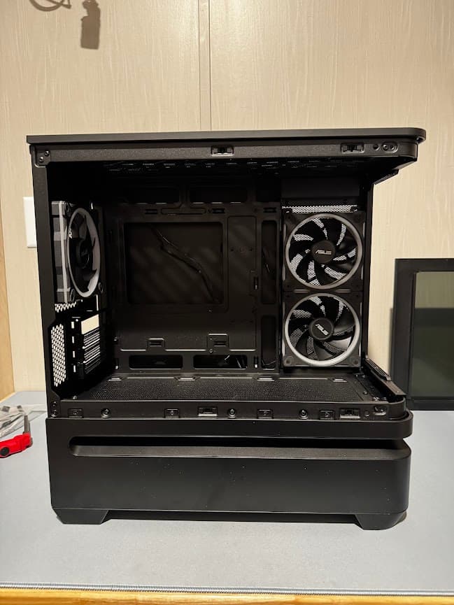Title: ASUS Prime AP202 ARGB Panoramic mATX Case - Black – Like New