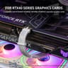 Sirlyr Corsair 12vhpwr Cable 12+4 Pin to Dual 8 Pin PSU Cables 600W PCIE 5.0 - Male to Male WHITE