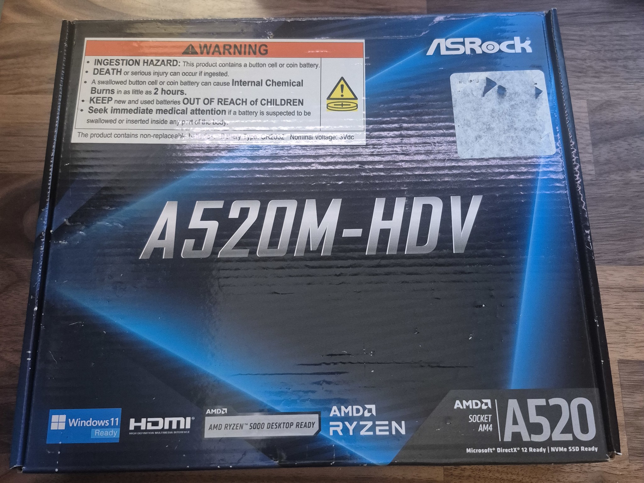 ASROCK A520M MOTHERBOARD (READ DESCRIPTION)