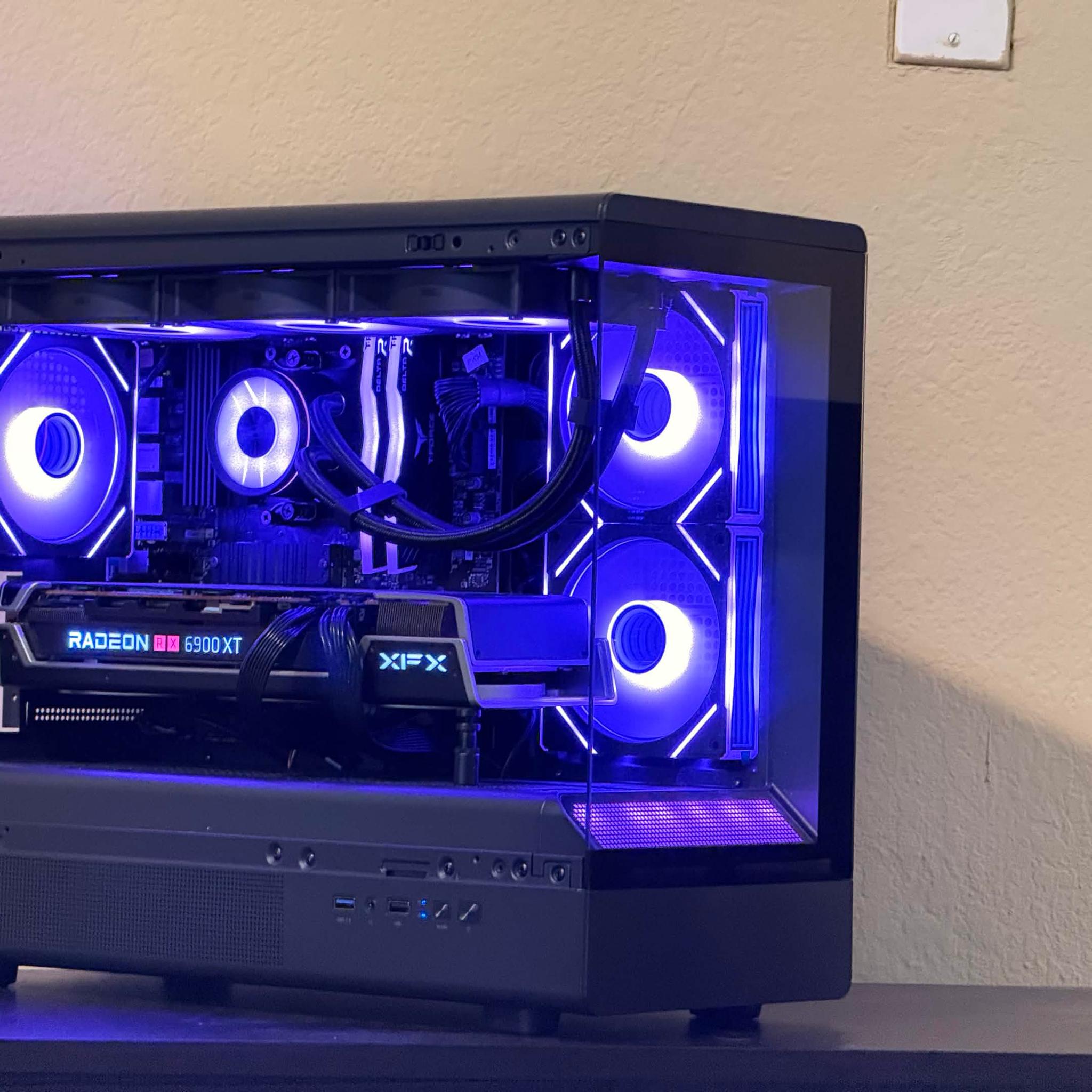 FREE SHIPPING 🖤 🌈 Black RGB Gaming PC | RX 6900 XT 16GB | Ryzen 7 5700x | 1TB SSD | 32 GB DDR4