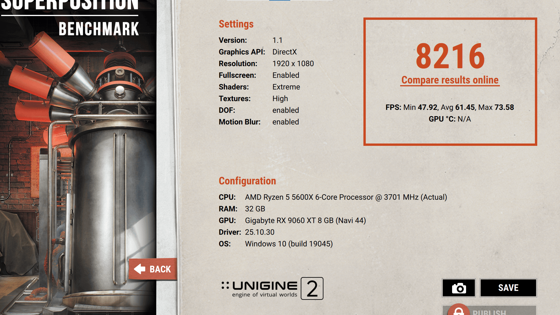 GIGABYTE Radeon RX 9060 XT GAMING OC 8G