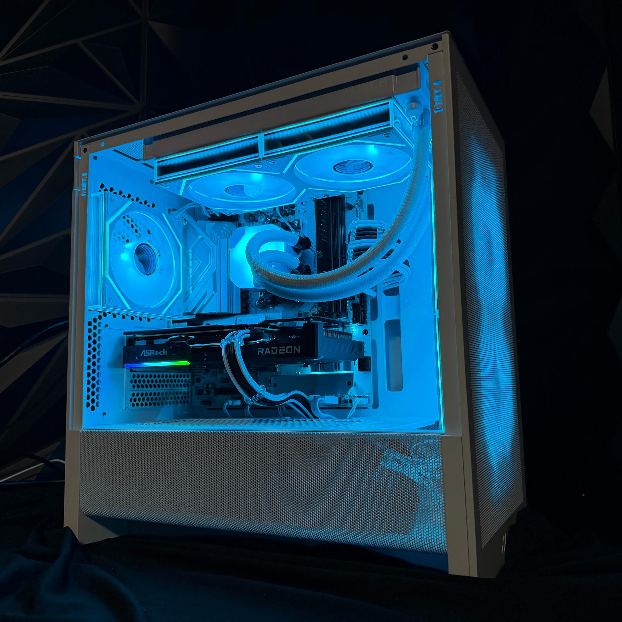 ❄️✨ ICE PRIZM ✨❄️Ryzen 7 7700X| RX 9060XT 16 GB | 32 GB DDR5| 2.5 TB NVMe| 650W PSU