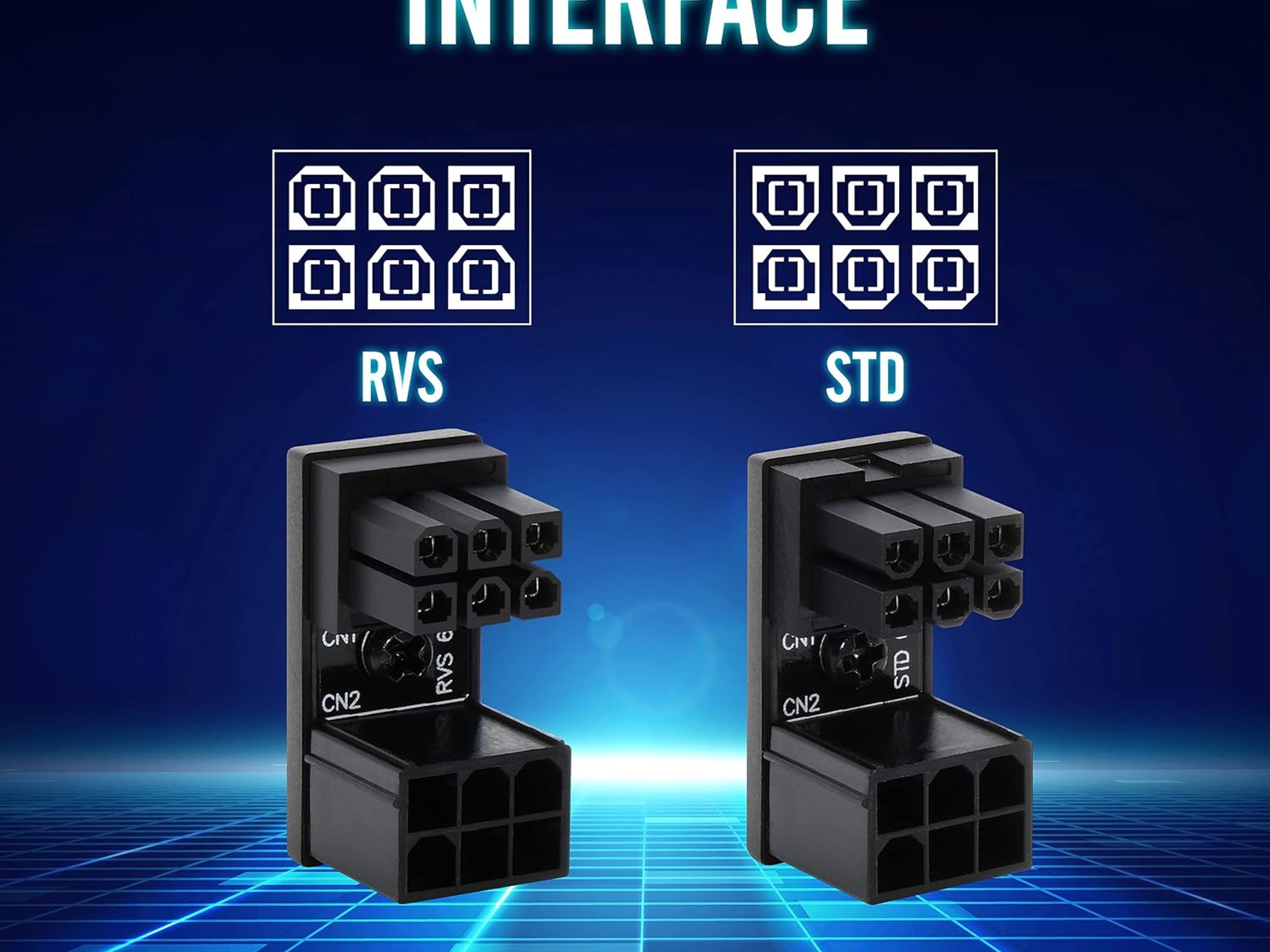 EZDIY-FAB GPU VGA PCIe 6 Pin U Turn 180 Degree Angle Connector Power Adapter