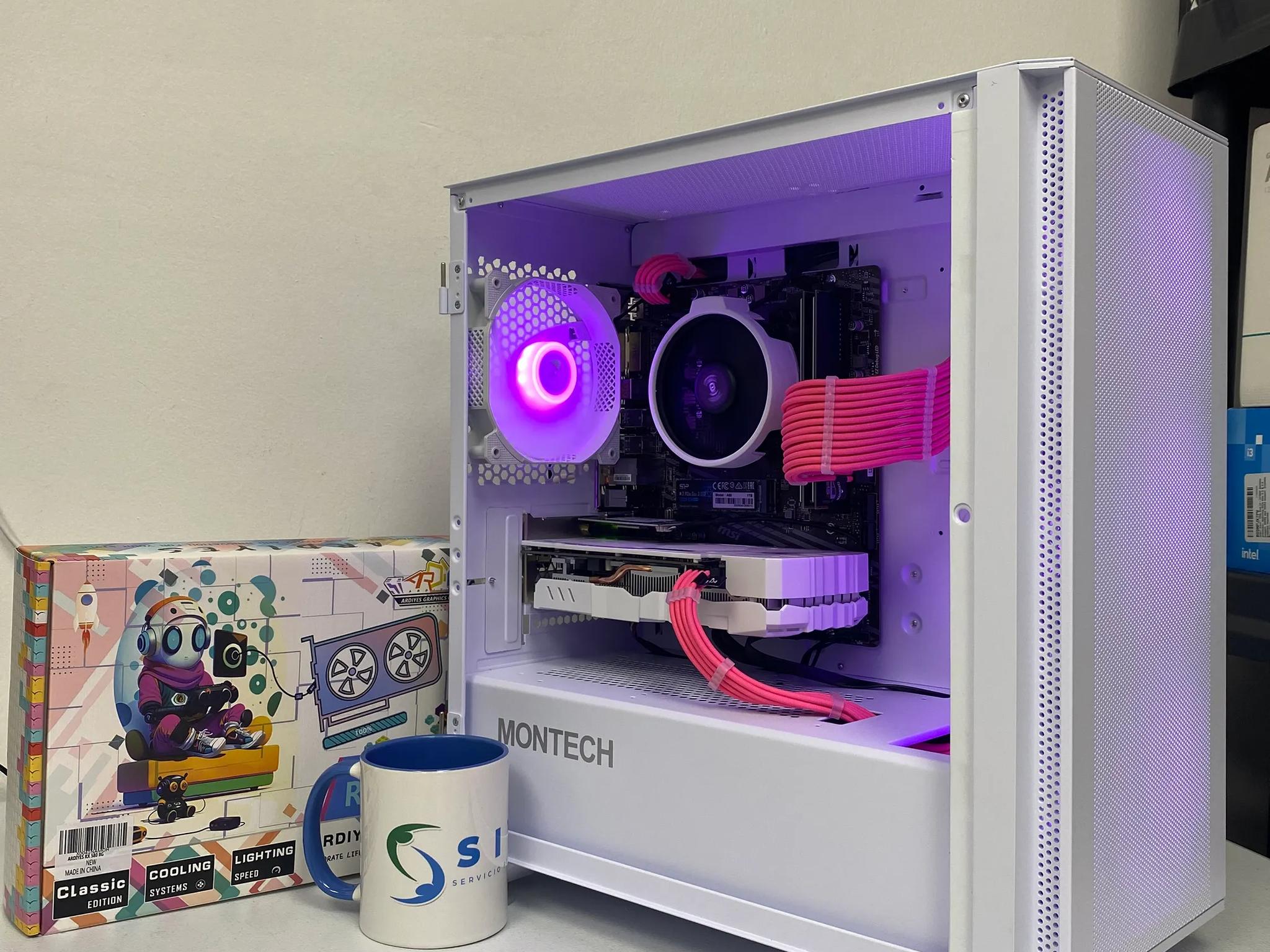 Pink & White Powerhouse | Ryzen 5|16 GB |1TB NVME + 1 TB HD|RX 580