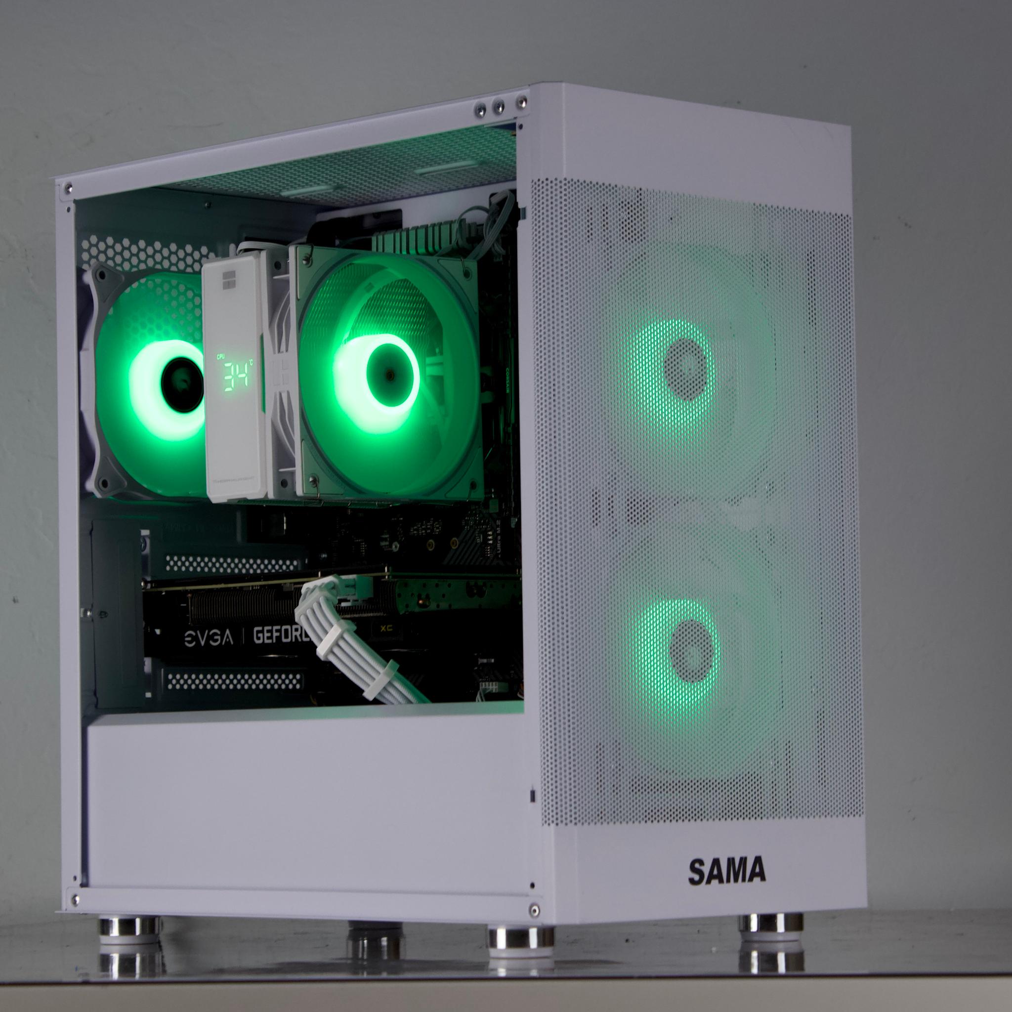 🤍🩵 RTX 3060/ Ryzen 5500 / 16GB / 1TB Gaming PC 🩵🤍- ARGB, WiFi, BlueTooth