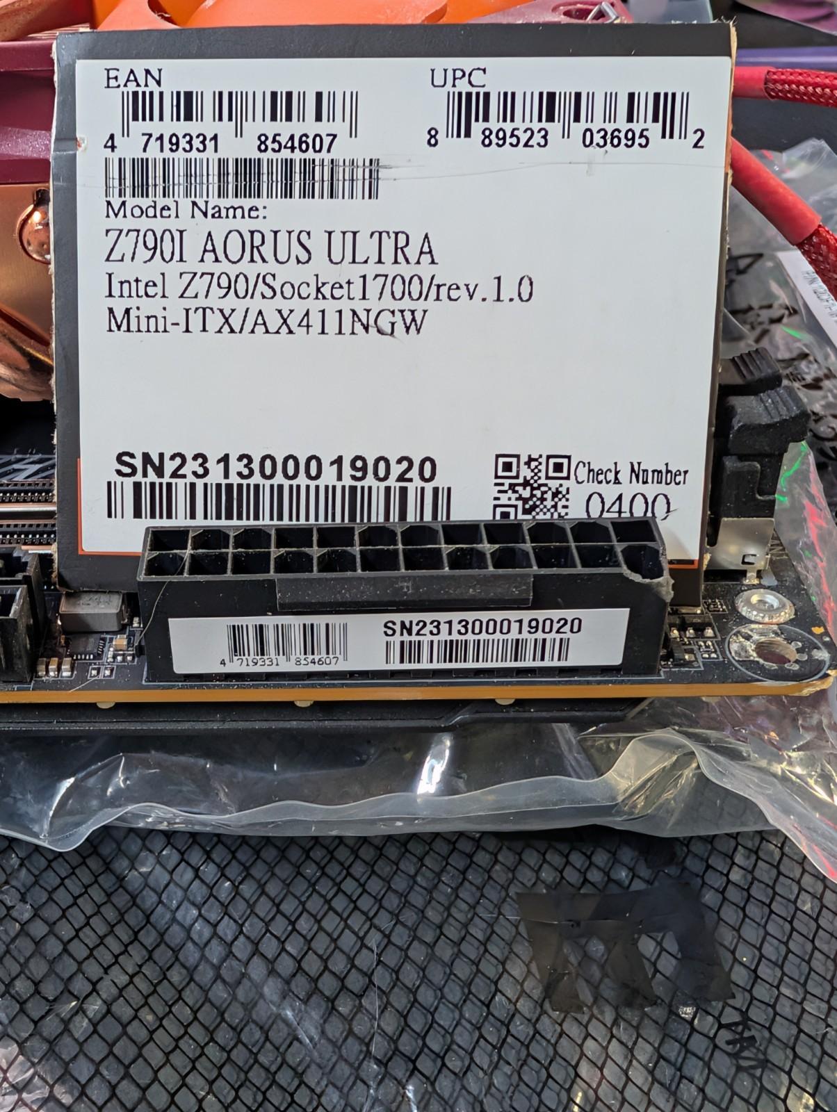 Gigabyte Z790I Aorus Ultra w/ Intel I5-14600k & AXP90-47 Cooler & Contact Frame