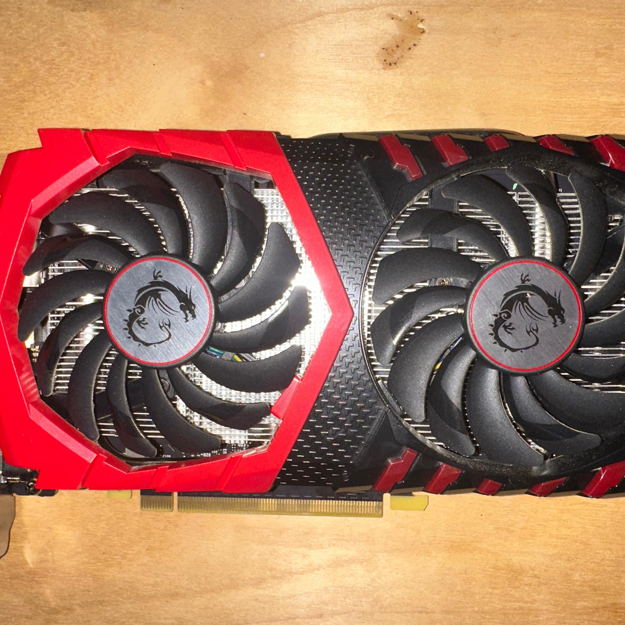 MSI GAMING X GTX1050TI 4 GB RGB GREAT CONDITION NEW THERMAL PASTE