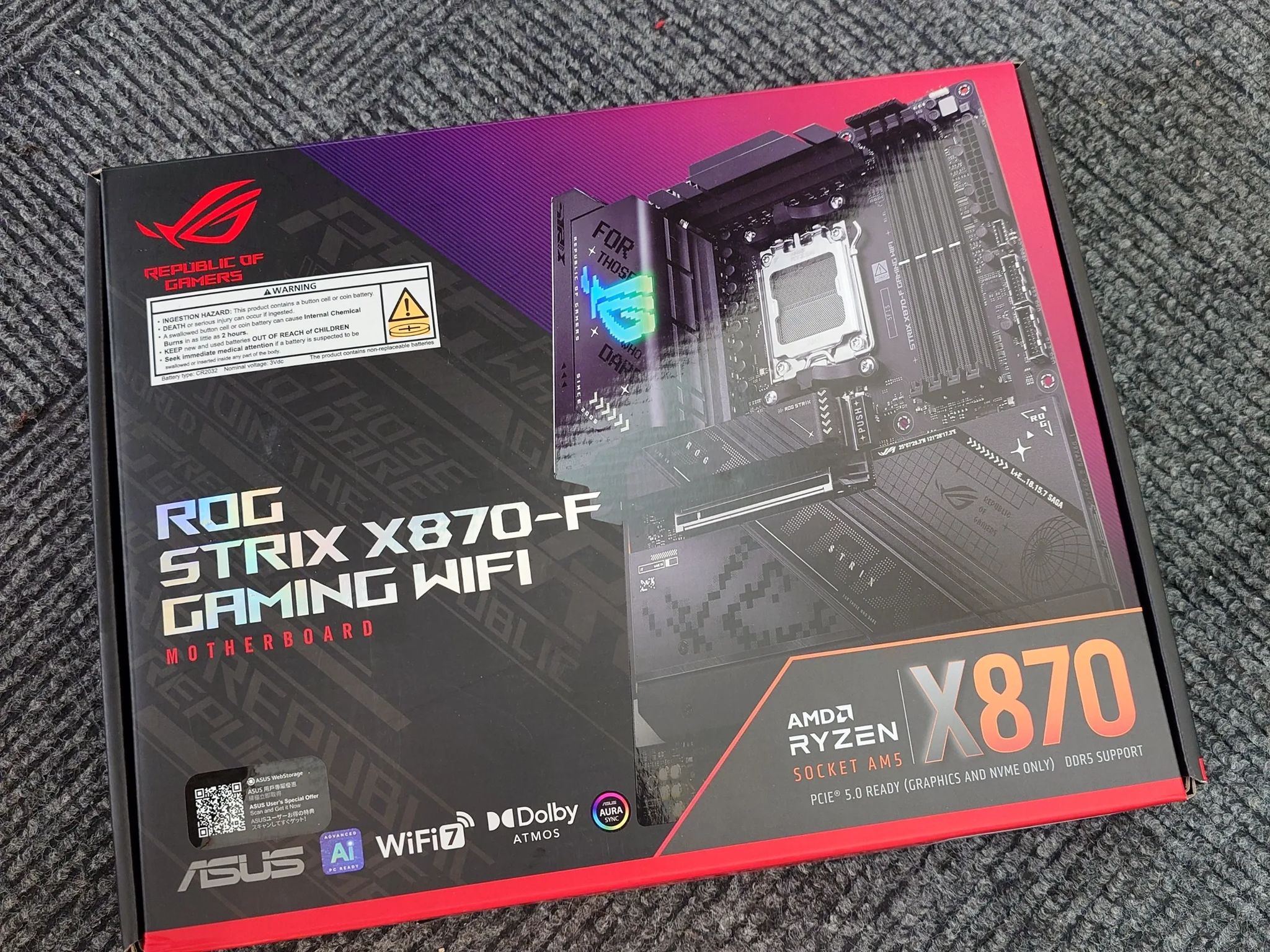 Asus ROG STRIX X870-F Motherboard