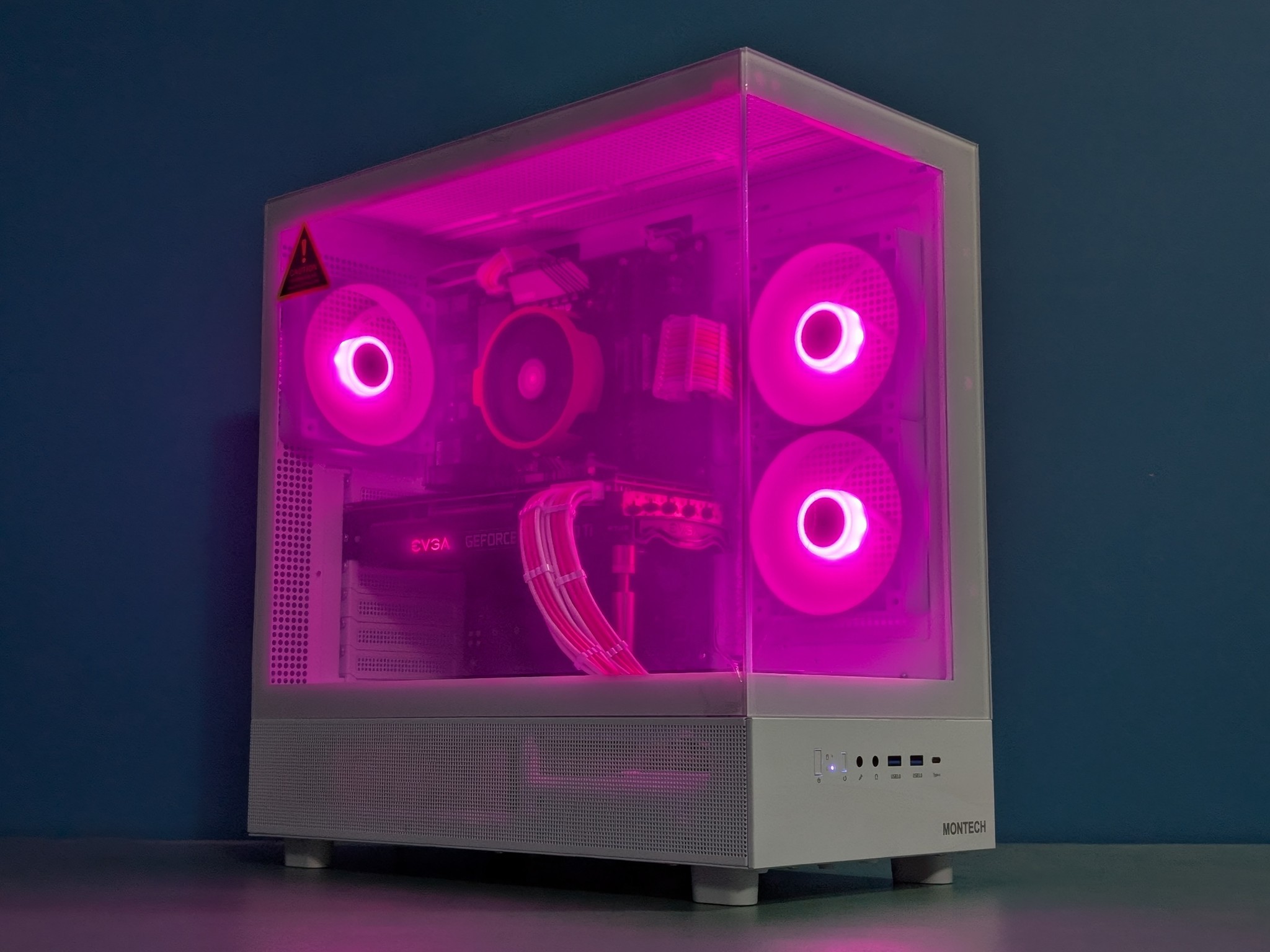 Pink & White Gaming PC | RTX 3060 Ti | Ryzen 5 5500 | 16GB RAM | NVMe SSD