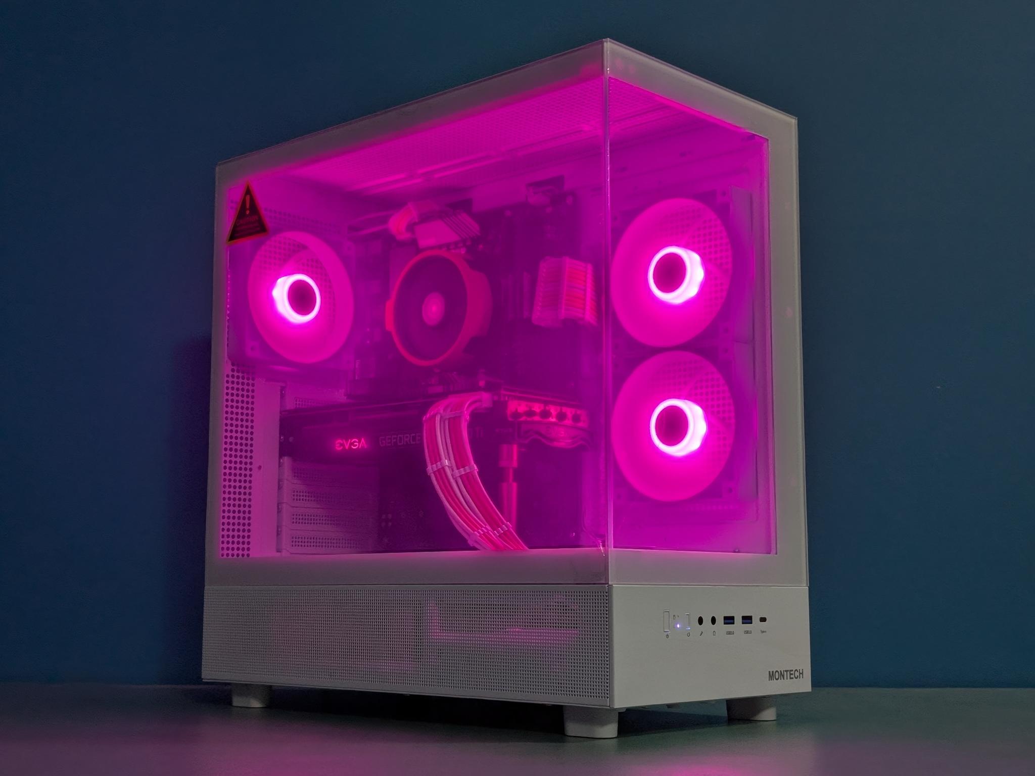Pink & White Gaming PC | RTX 3060 Ti | Ryzen 5 5500 | 16GB RAM | NVMe SSD