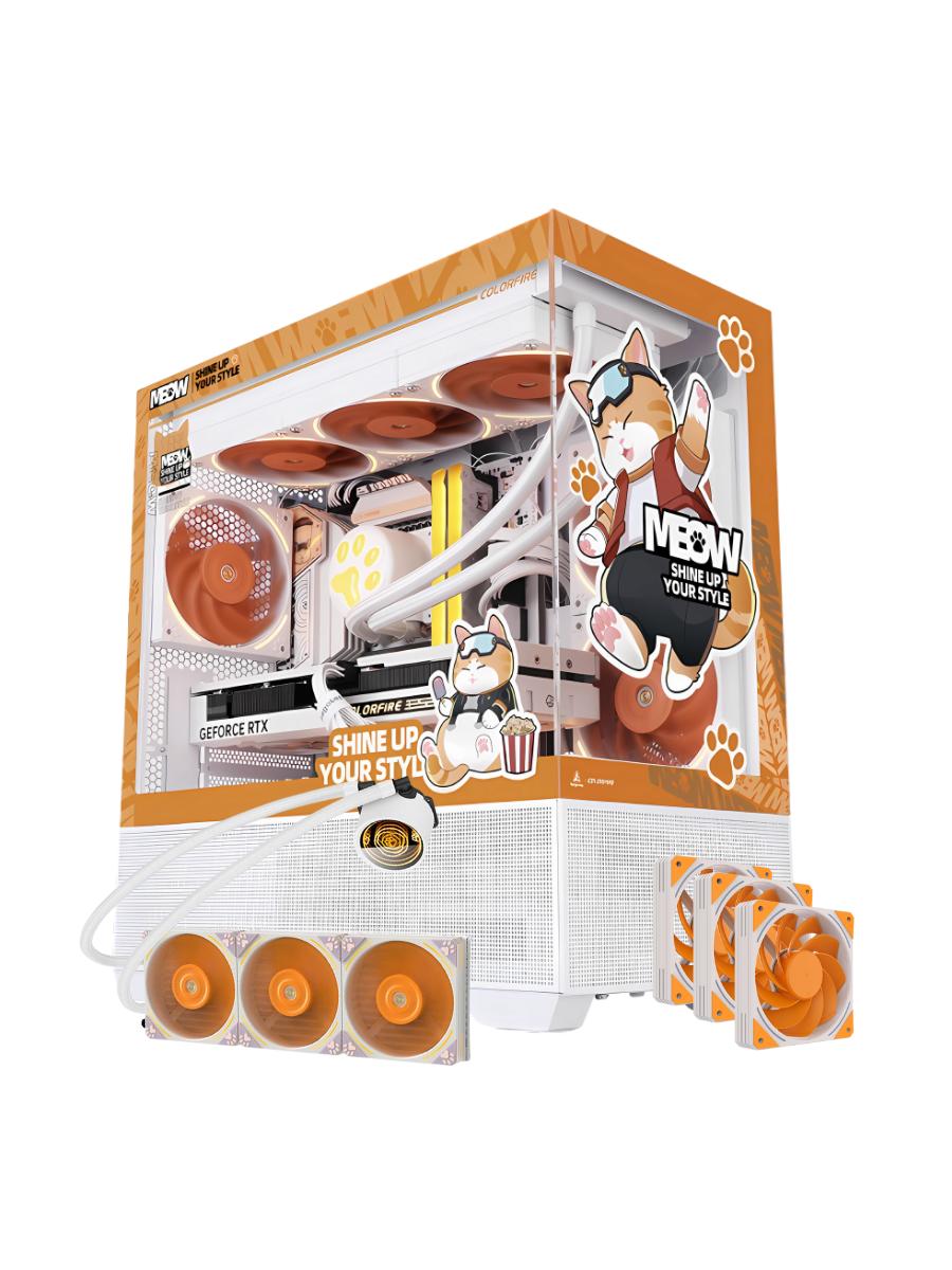 Combo Cooler-Case-Fan Segotep Memphis-S Meow  M-ATX  Case, AIO BeIced II 360, ARGB Fan Meow Edition