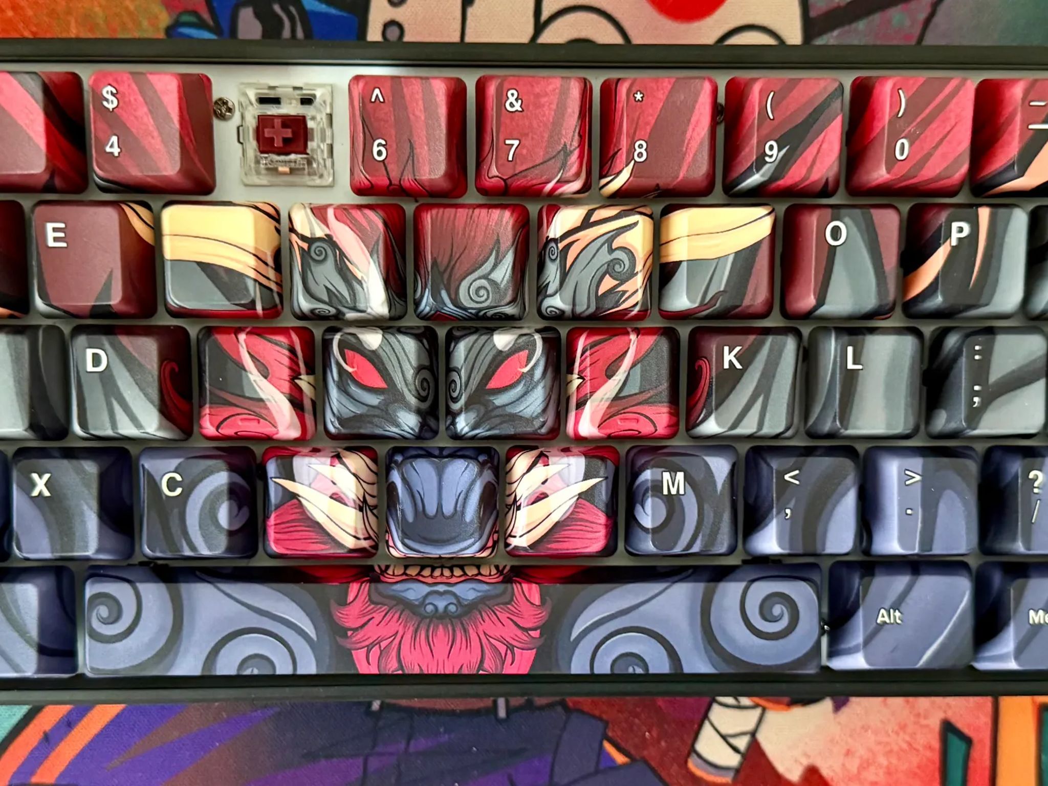 AlpheriorKeys Hayabusa 60% Mechanical RGB Keyboard (Red Oni Dragon)