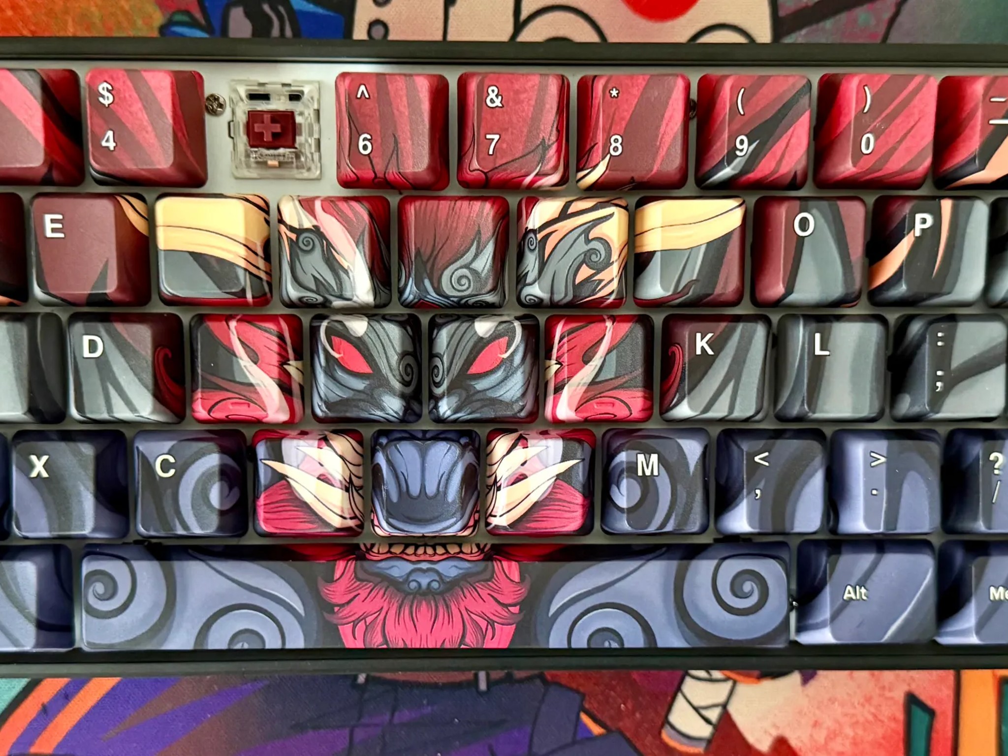 AlpheriorKeys Hayabusa 60% Mechanical RGB Keyboard (Red Oni Dragon)