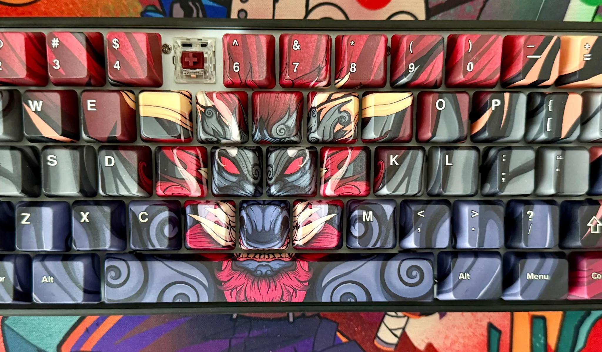 AlpheriorKeys Hayabusa 60% Mechanical RGB Keyboard (Red Oni Dragon)