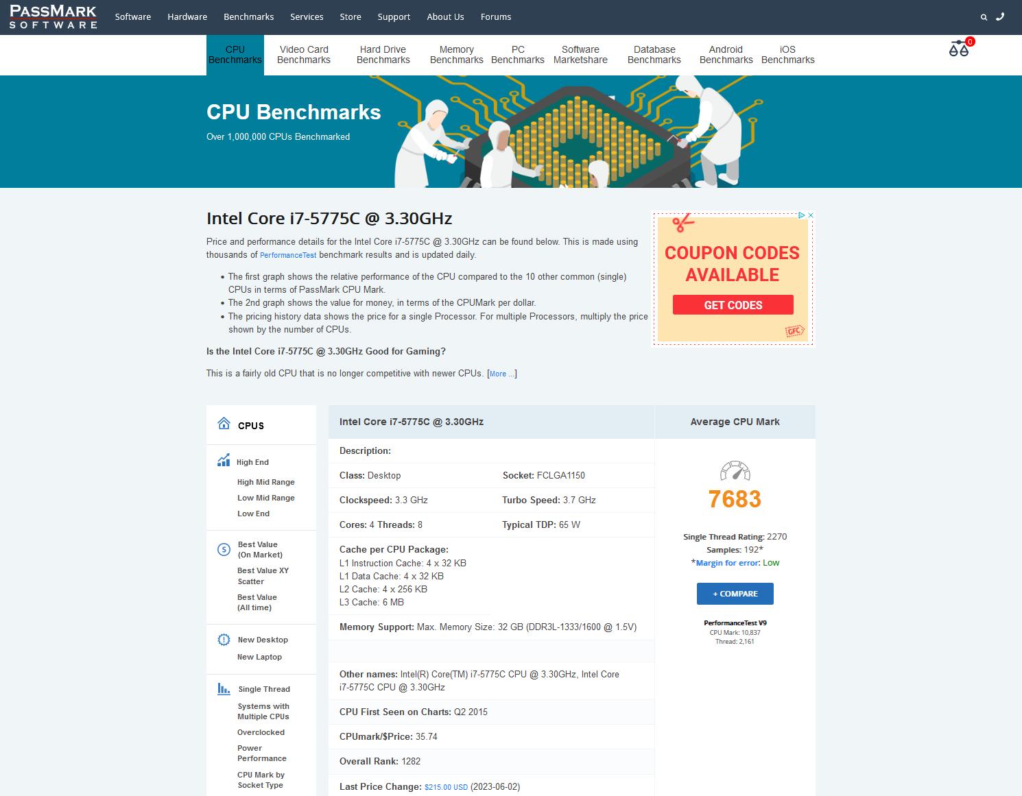 Combo: Asrock Z97 OC Formula Motherboard w/ Intel 5775C CPU and 32gb G.Skill 2800mhz