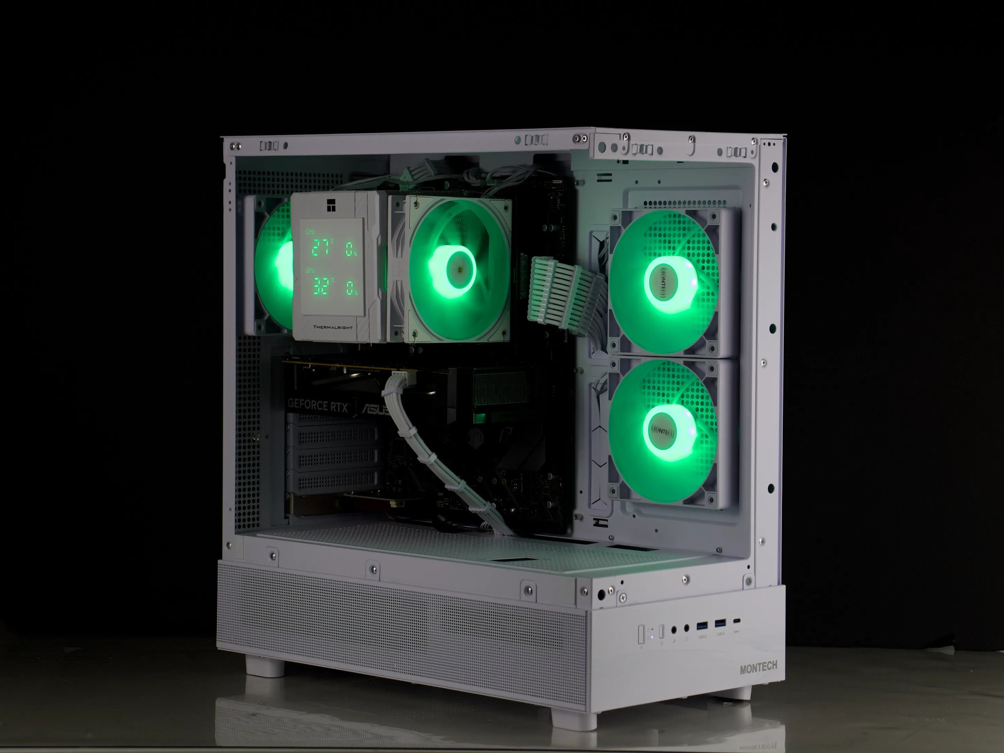 🤍💎White Gaming PC – RTX 5060, Ryzen 5 5600X, 32GB RAM, 1TB SSD - RGB, WiFi, LED Screen🤍💎