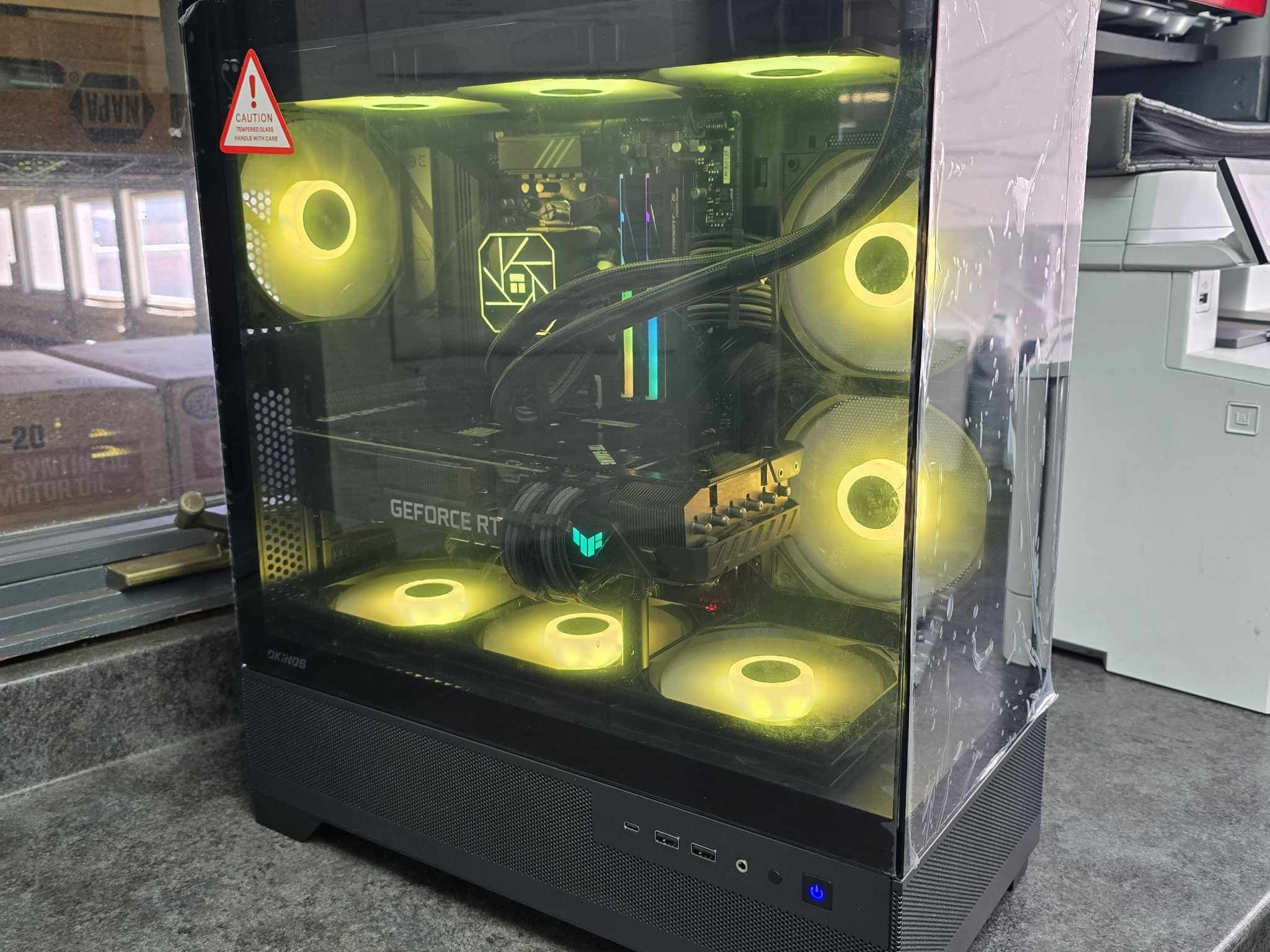 🟡⚫1440P CUSTOM PC | ASUS TUF RTX 3080 | RYZEN 5 7600X | OKINOS AQUA 7 CASE⚫🟡